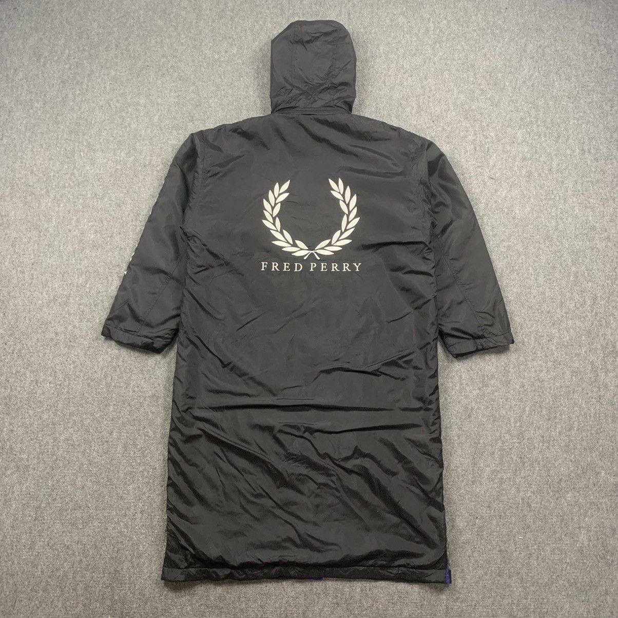 Very Rare Vintage Fred Perry Big Logo Long Jacket