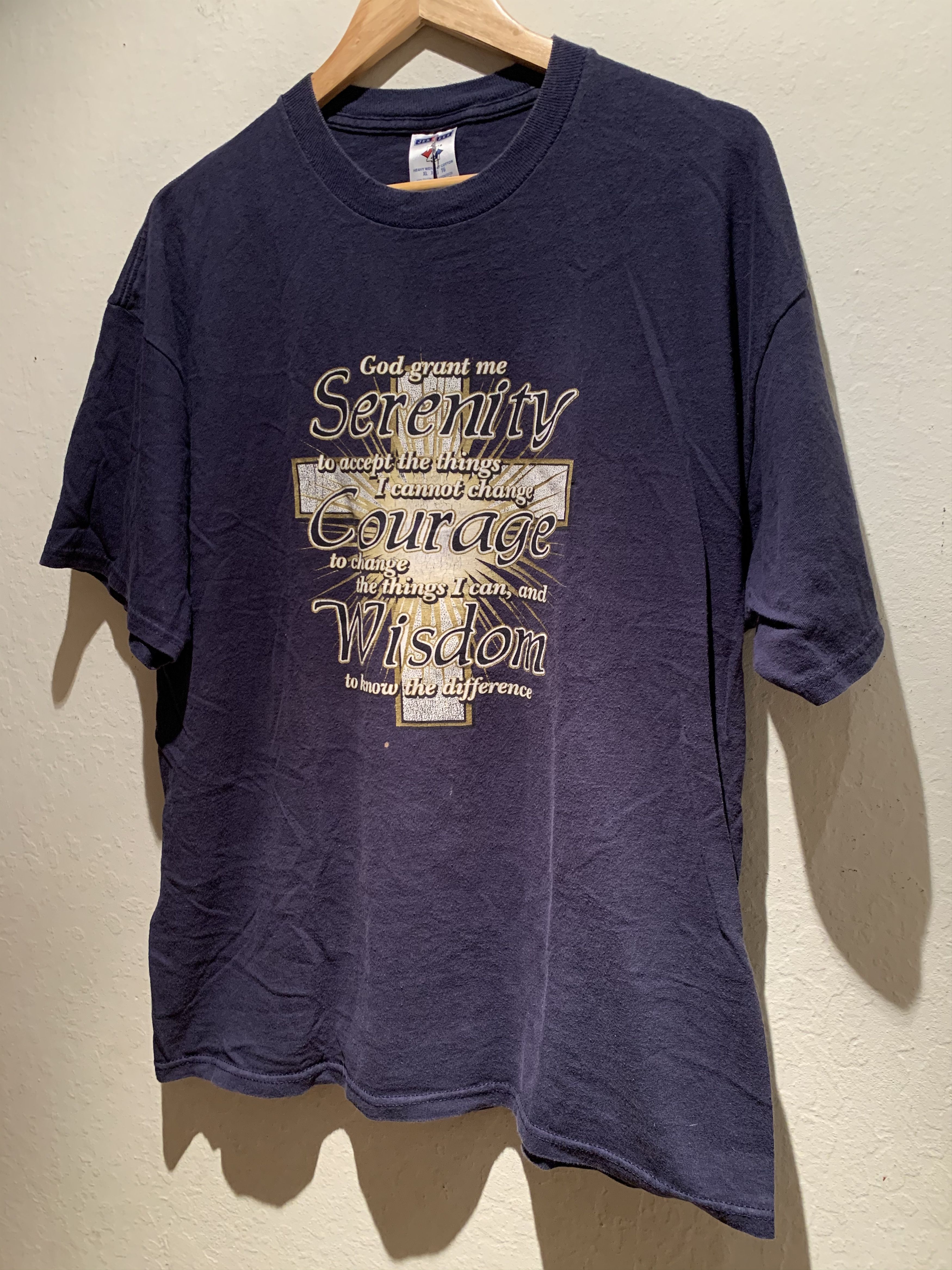 *RARE* Vintage Serenity Pray Christian Religious T-Shirt XL