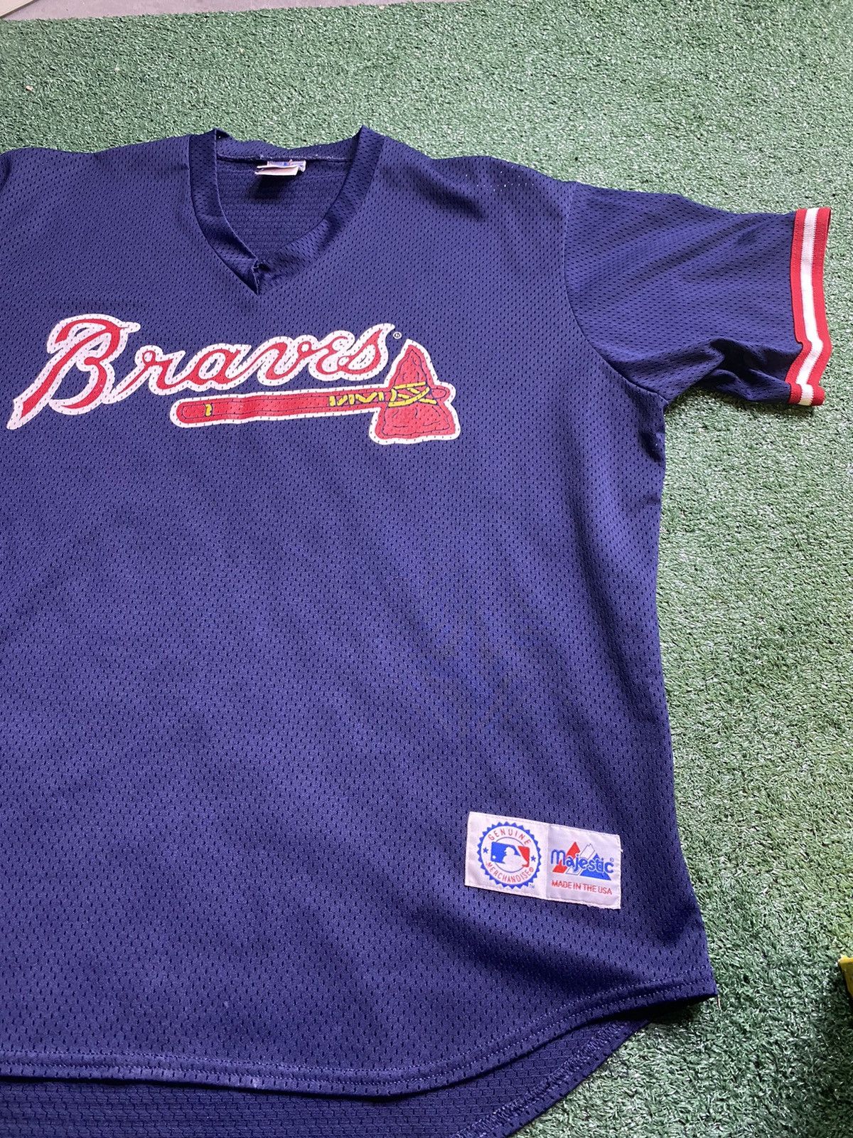 Atlanta Braves Mesh Pullover Jersey Baseball XXL
