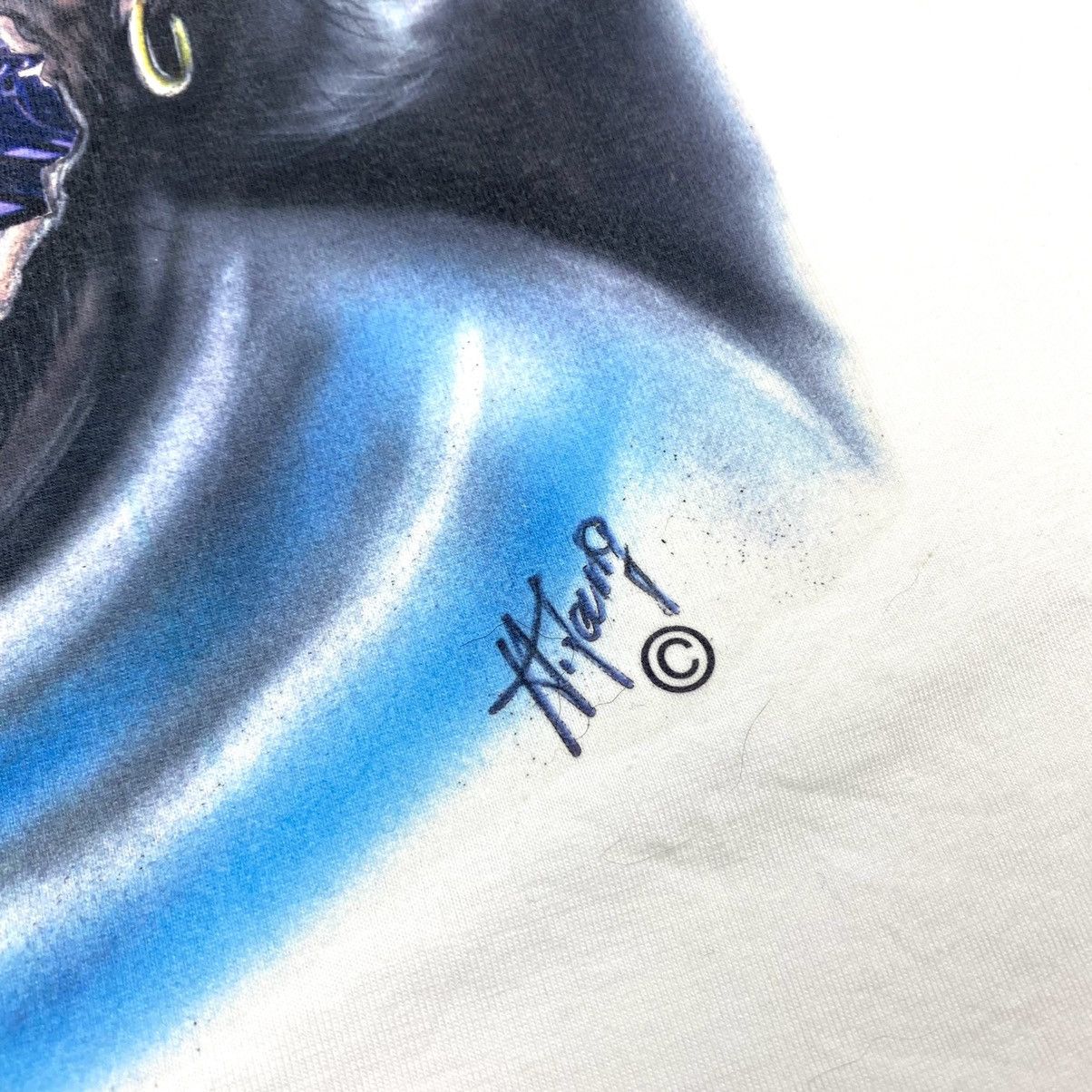 Vintage 90’s Vintage Art Abstract Print T Shirt Horror Ugly Face Size US XL / EU 56 / 4 - 3 Thumbnail