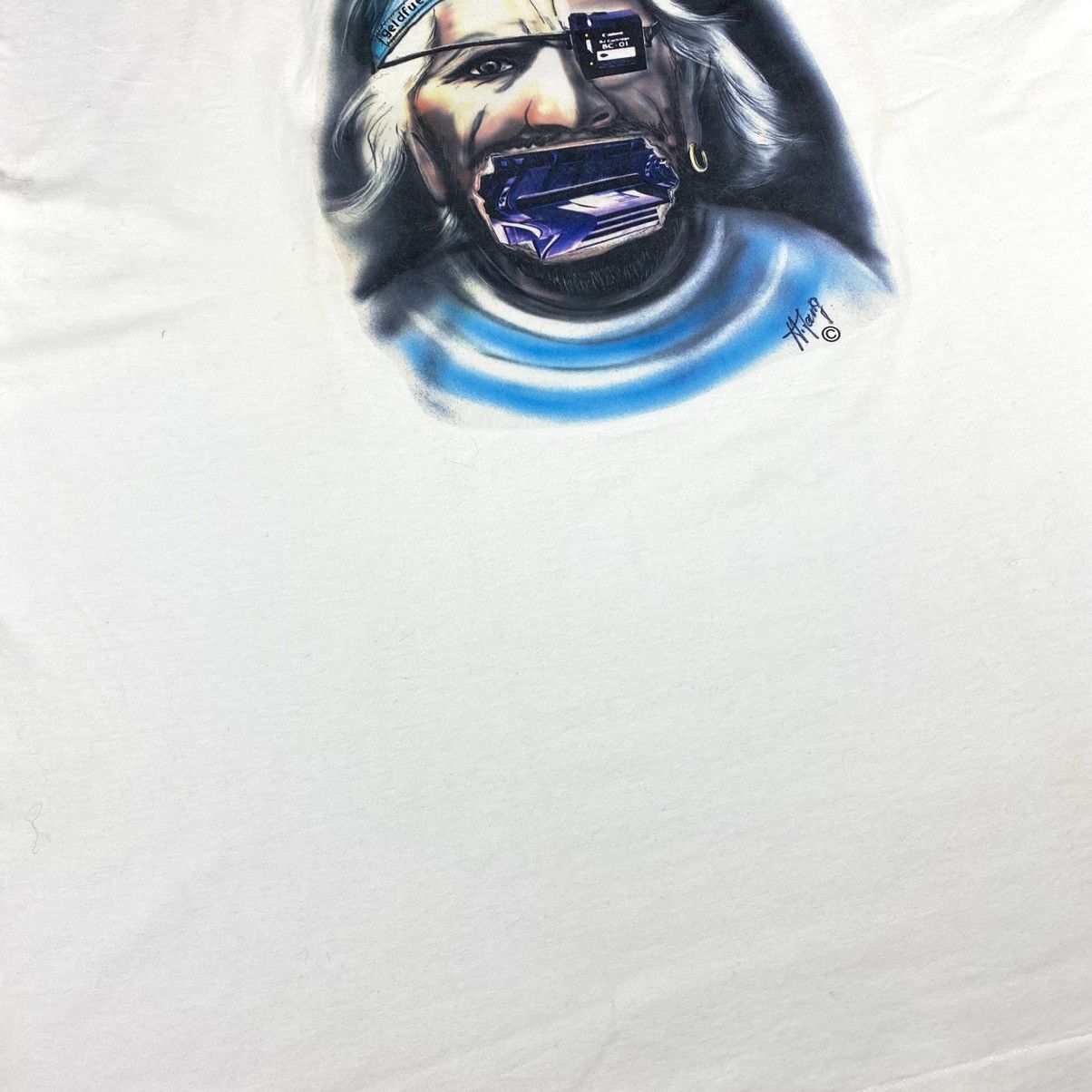 Vintage 90’s Vintage Art Abstract Print T Shirt Horror Ugly Face Size US XL / EU 56 / 4 - 10 Thumbnail