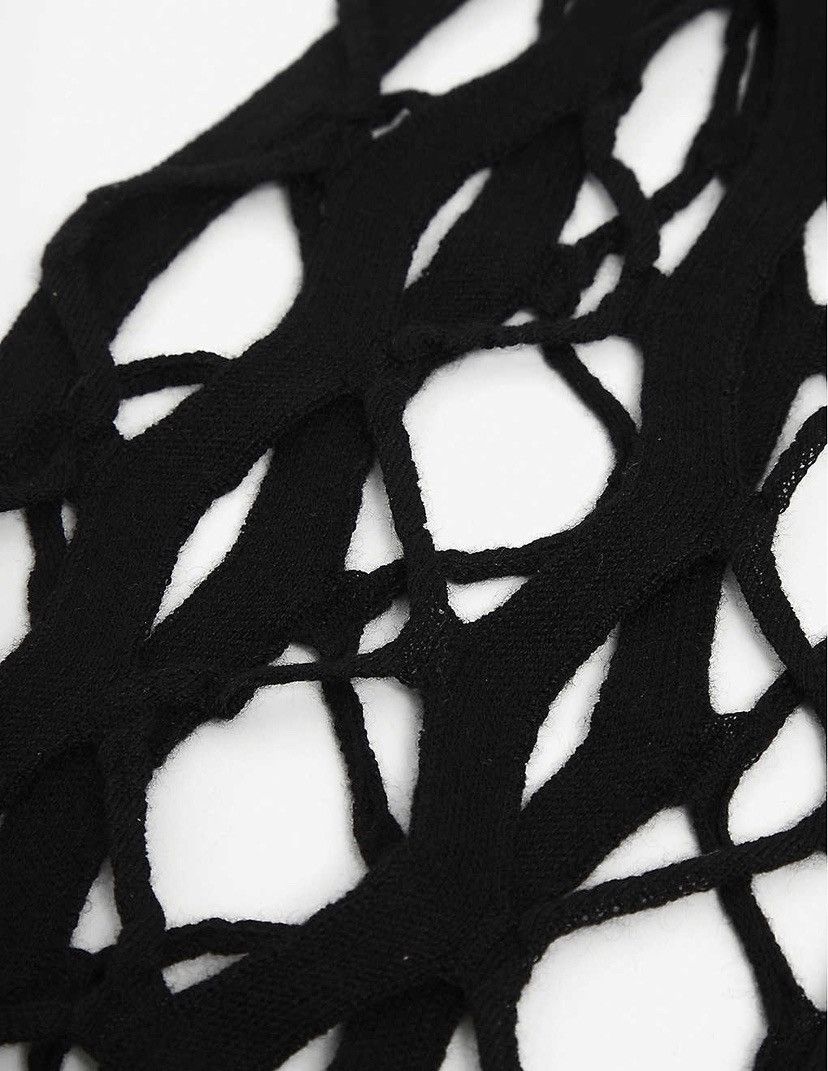 Rick Owens SS21 PHLEGETON BALACLAVA CUTOUT NET FACE MASK BLACK OS Size ONE SIZE - 6 Thumbnail