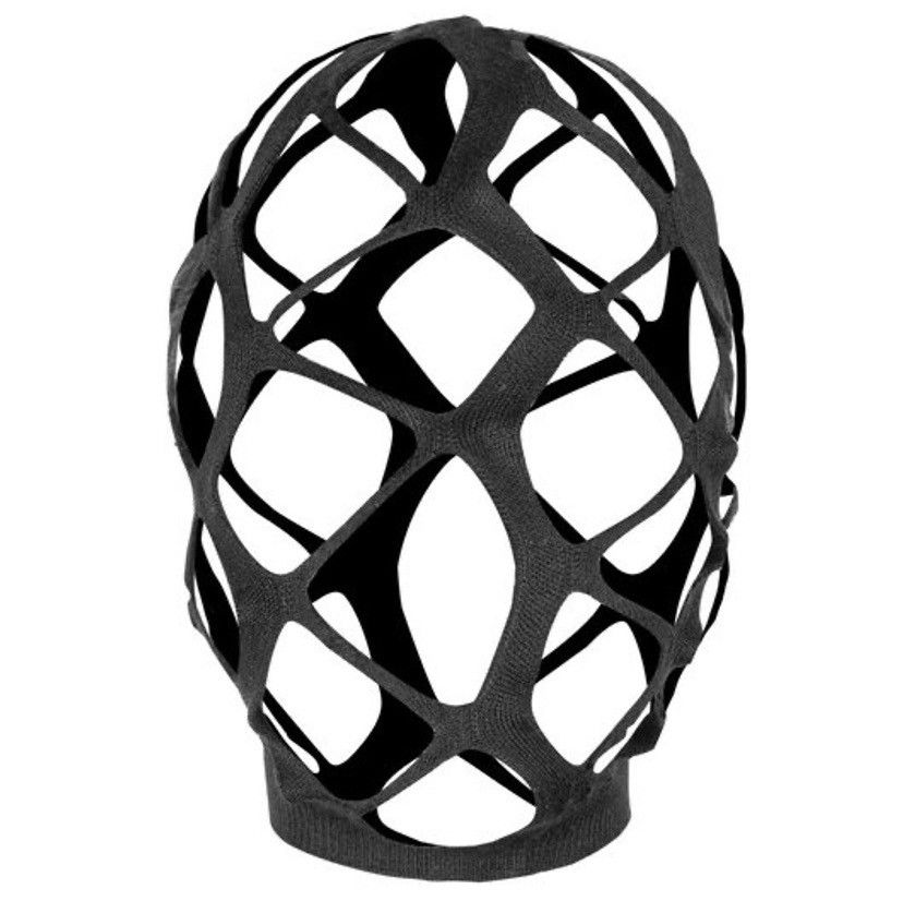 Rick Owens SS21 PHLEGETON BALACLAVA CUTOUT NET FACE MASK BLACK OS Size ONE SIZE - 4 Thumbnail