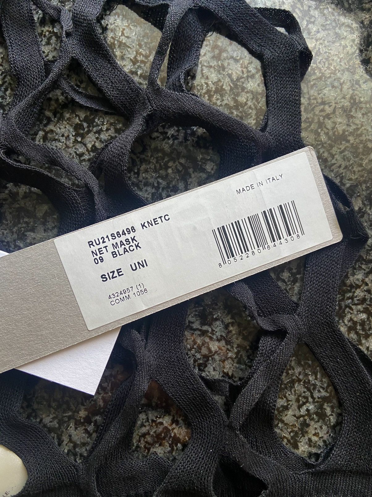 Rick Owens SS21 PHLEGETON BALACLAVA CUTOUT NET FACE MASK BLACK OS Size ONE SIZE - 9 Thumbnail