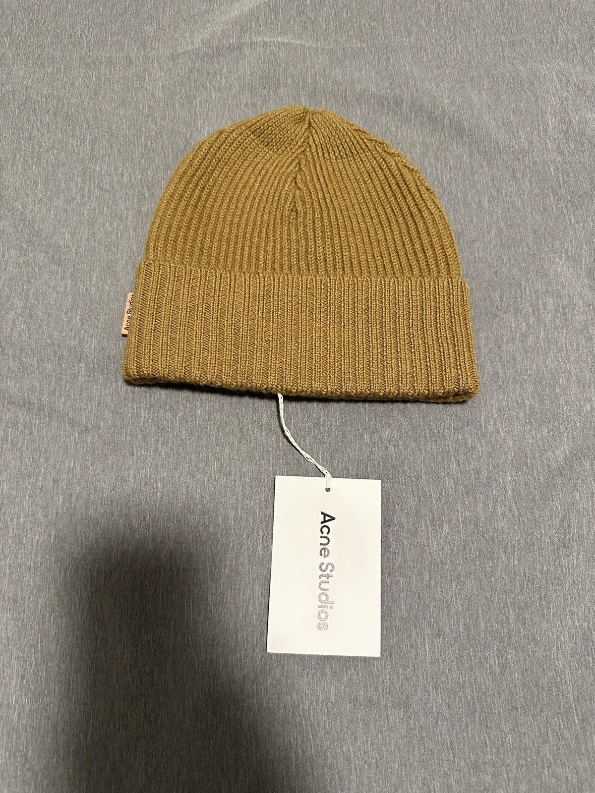 image of Acne Studios Beanie in Tan, Men's