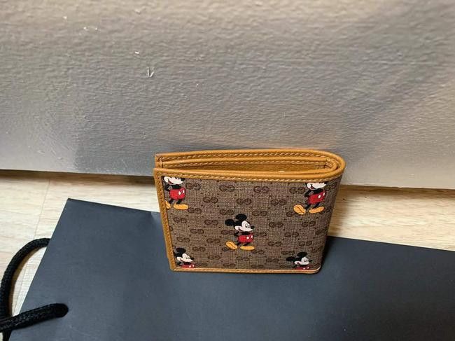 Gucci x Disney Card Case Mini GG Supreme Mickey Mouse Beige in