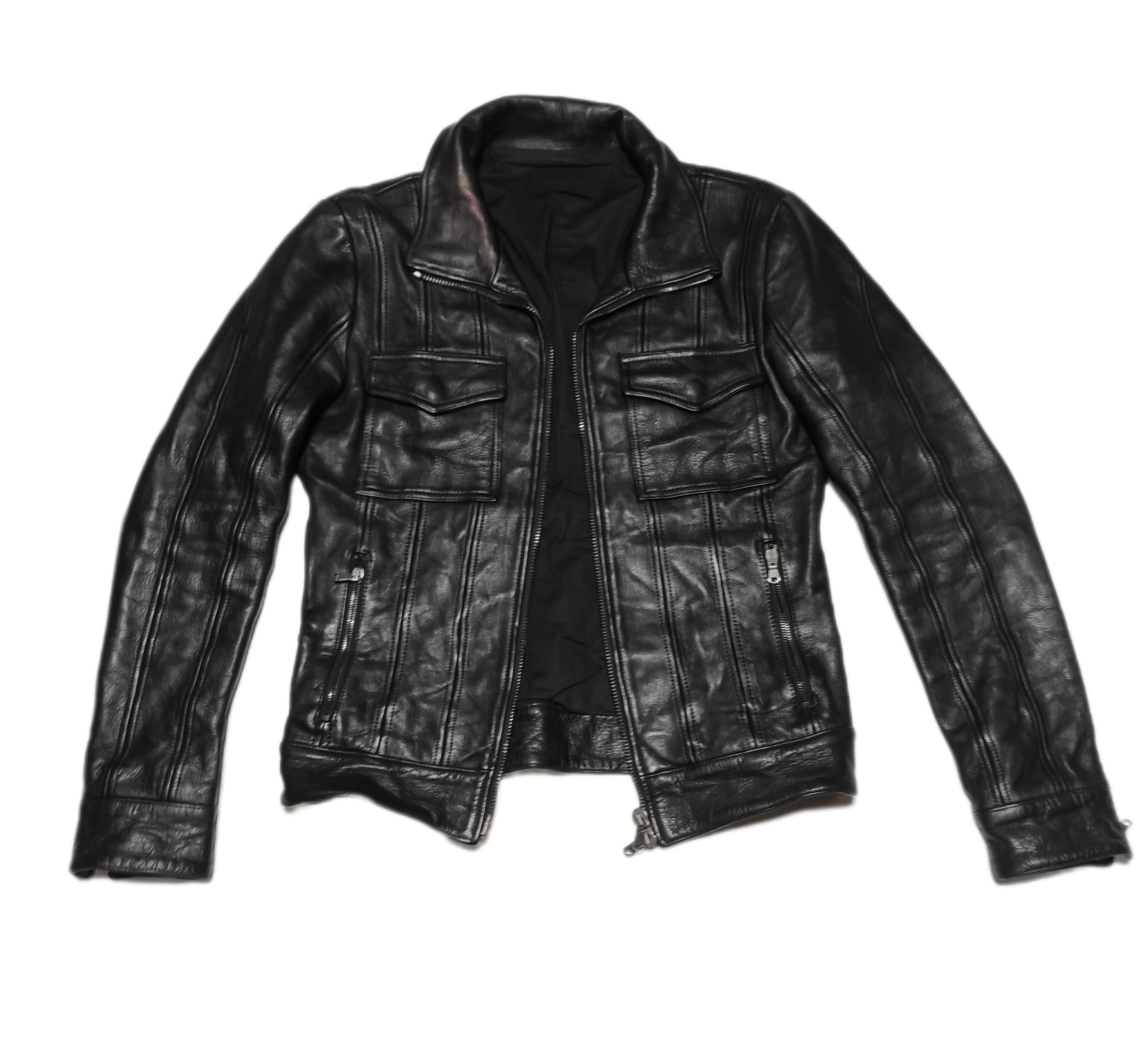 junhashimoto Junashimoto Black Leather Jacket Size US M / EU 48-50 / 2 - 2 Thumbnail