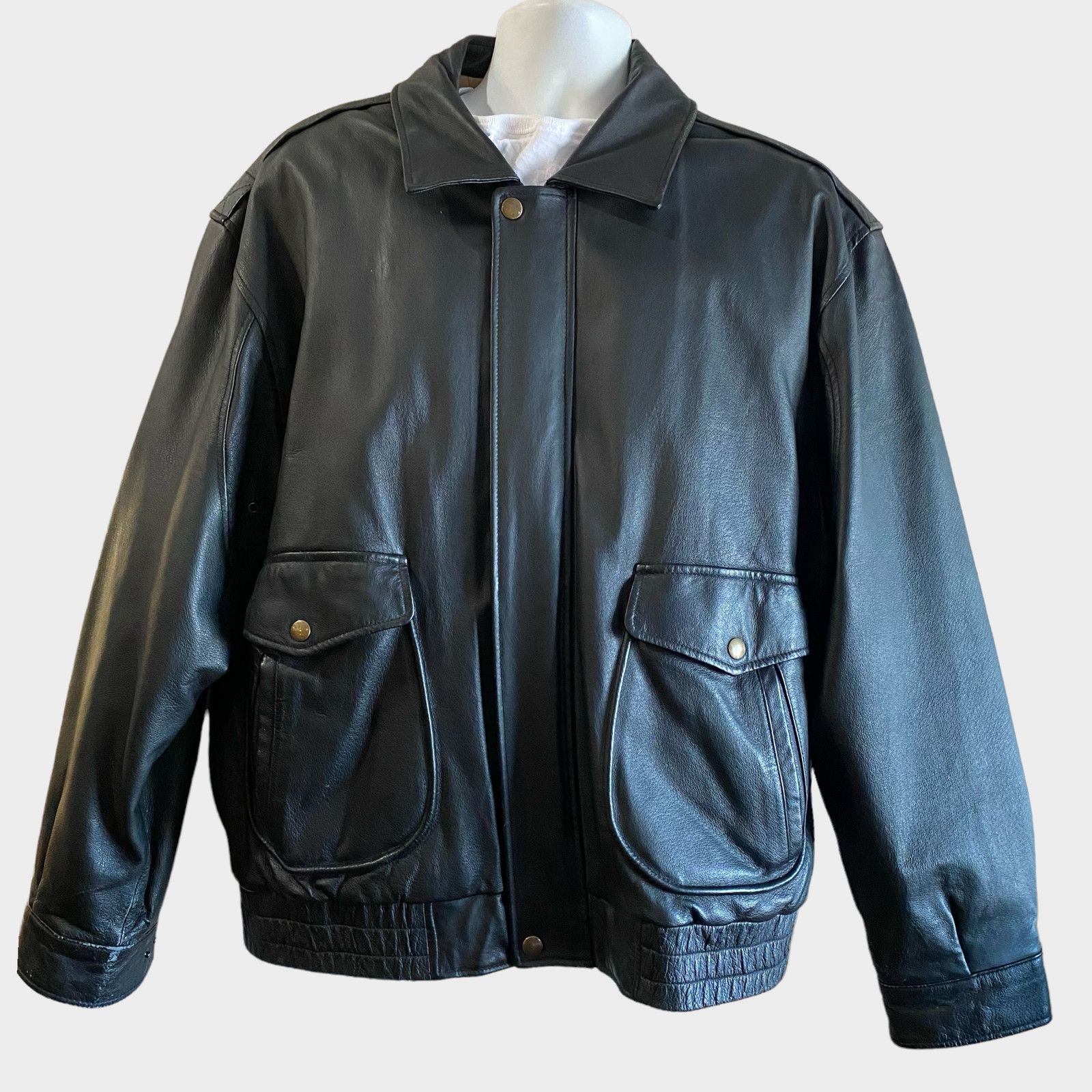 St. Johns Bay Vintage St Johns Bay Black Leather Jacket