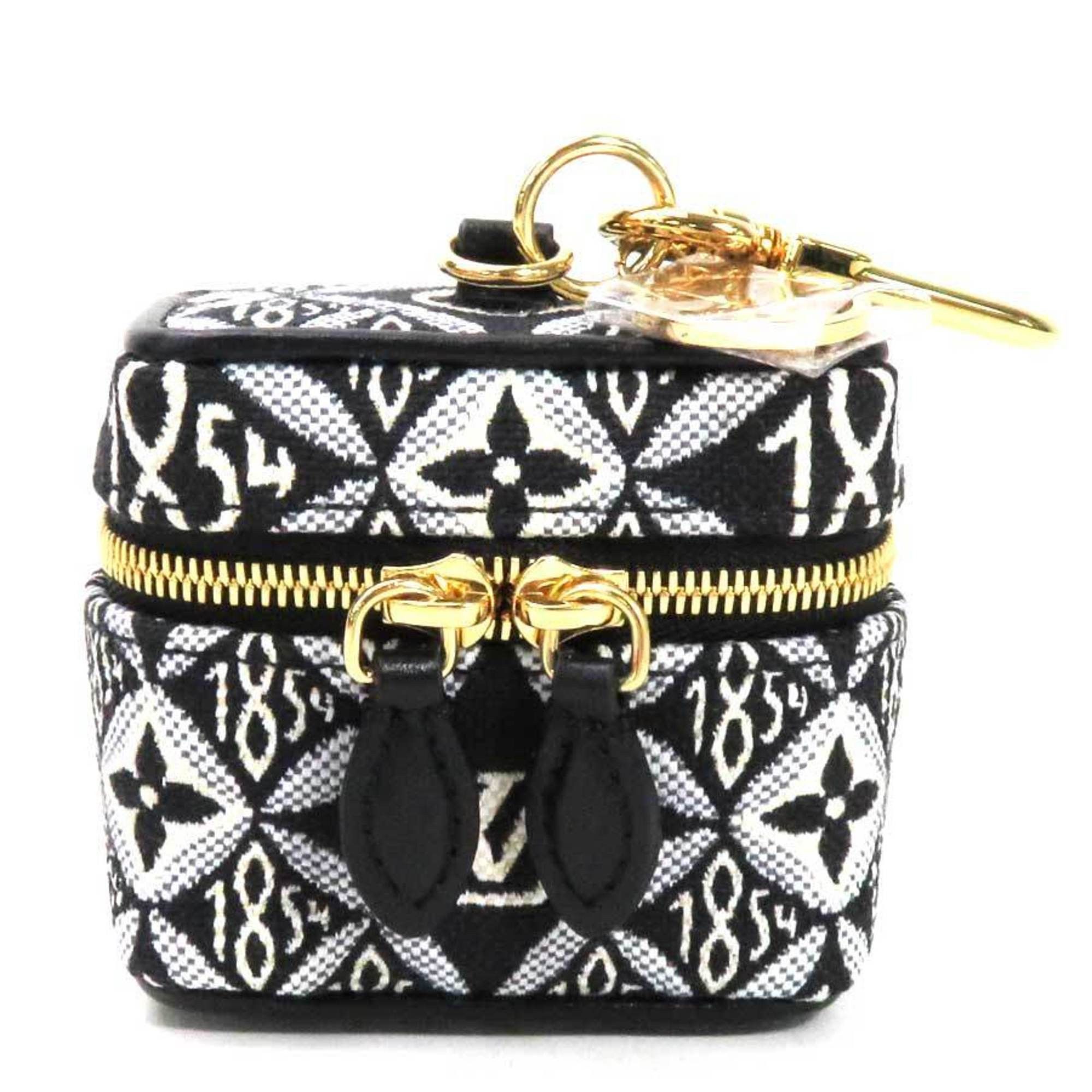 LOUIS VUITTON LOUIS VUITTON Porte-cle Vanity Charm key holder M00351 canvas  Black Used LV M00351