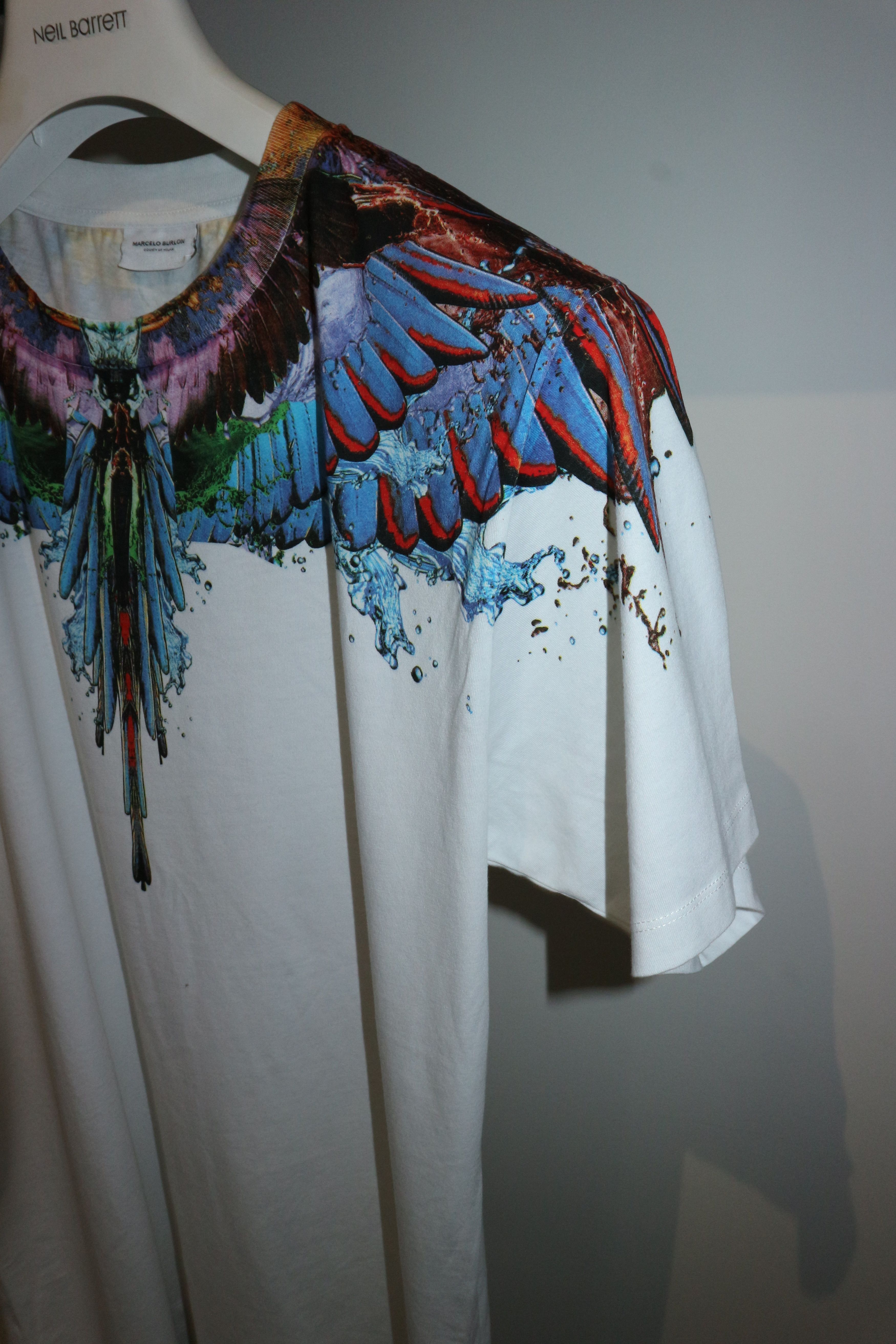 Marcelo Burlon Oversized "alas" print tshirt Size US XXS / EU 40 - 2 Thumbnail