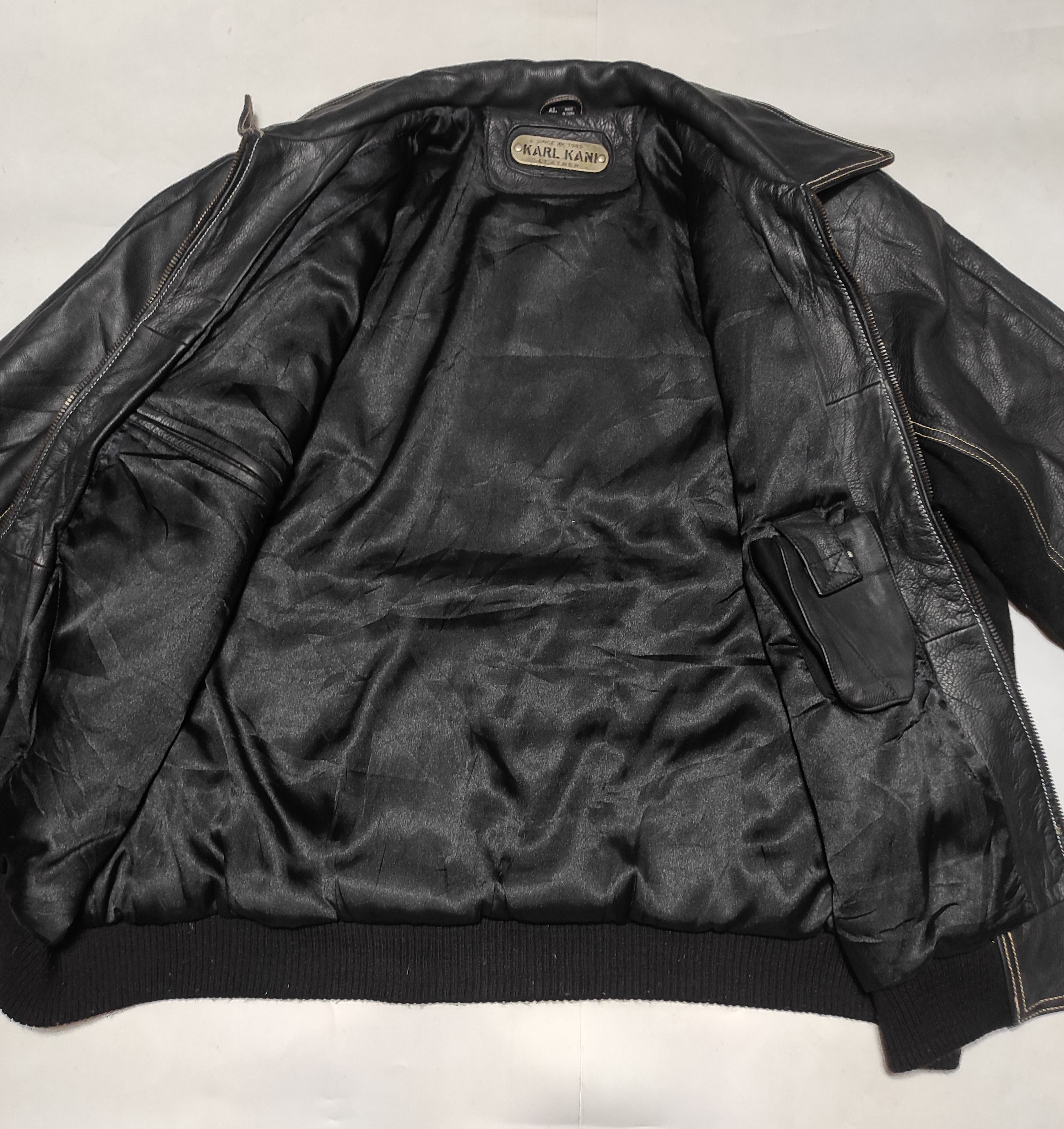 Karl Kani Leather jacket KARL KANI Varsity 86 Big logo spell Out Size US XL / EU 56 / 4 - 4 Thumbnail