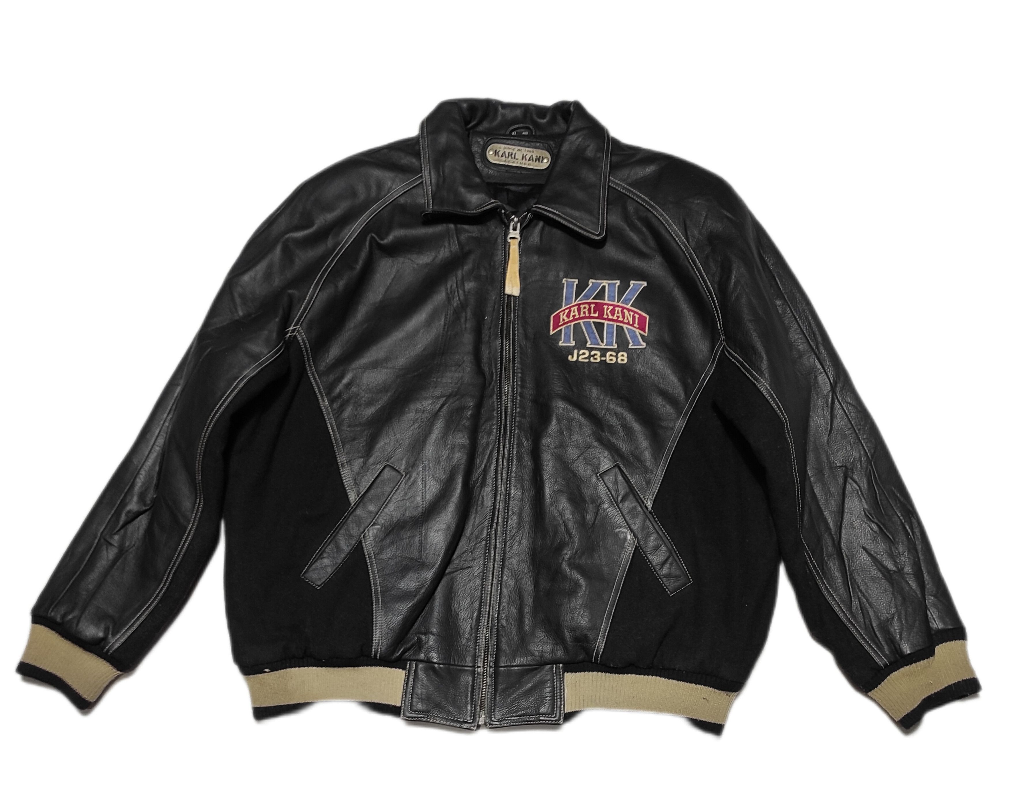 Karl Kani Leather jacket KARL KANI Varsity 86 Big logo spell Out Size US XL / EU 56 / 4 - 2 Thumbnail