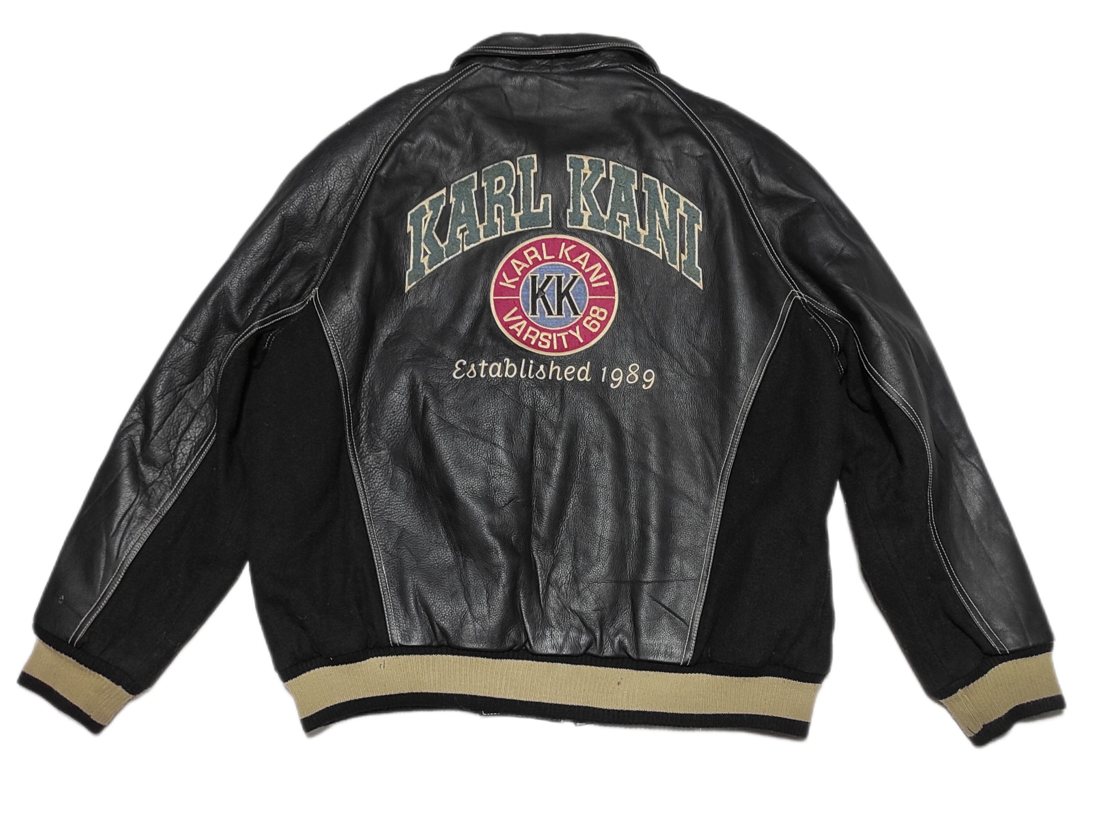Karl Kani Leather jacket KARL KANI Varsity 86 Big logo spell Out Size US XL / EU 56 / 4 - 3 Thumbnail