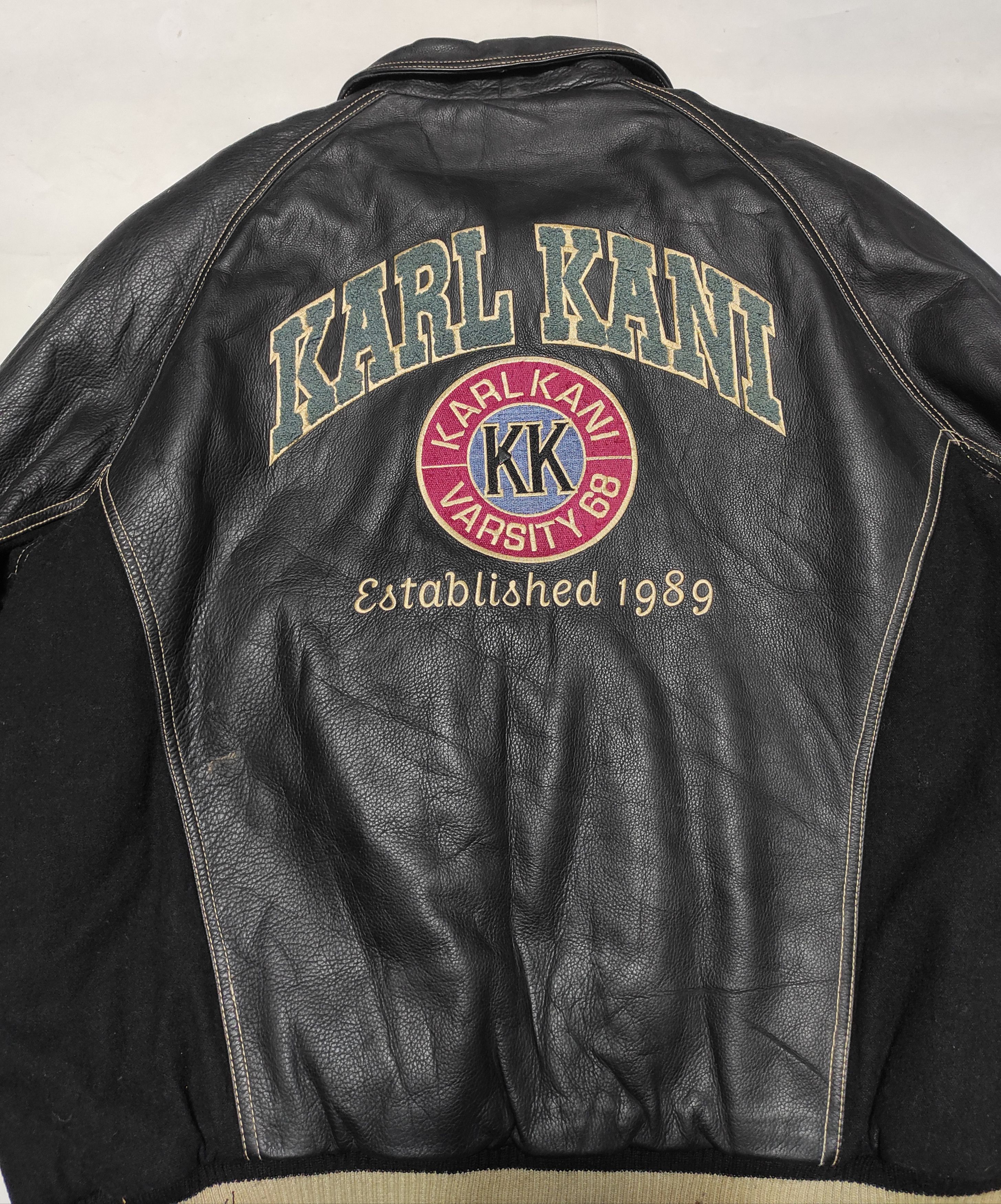 Karl Kani Leather jacket KARL KANI Varsity 86 Big logo spell Out Size US XL / EU 56 / 4 - 5 Thumbnail
