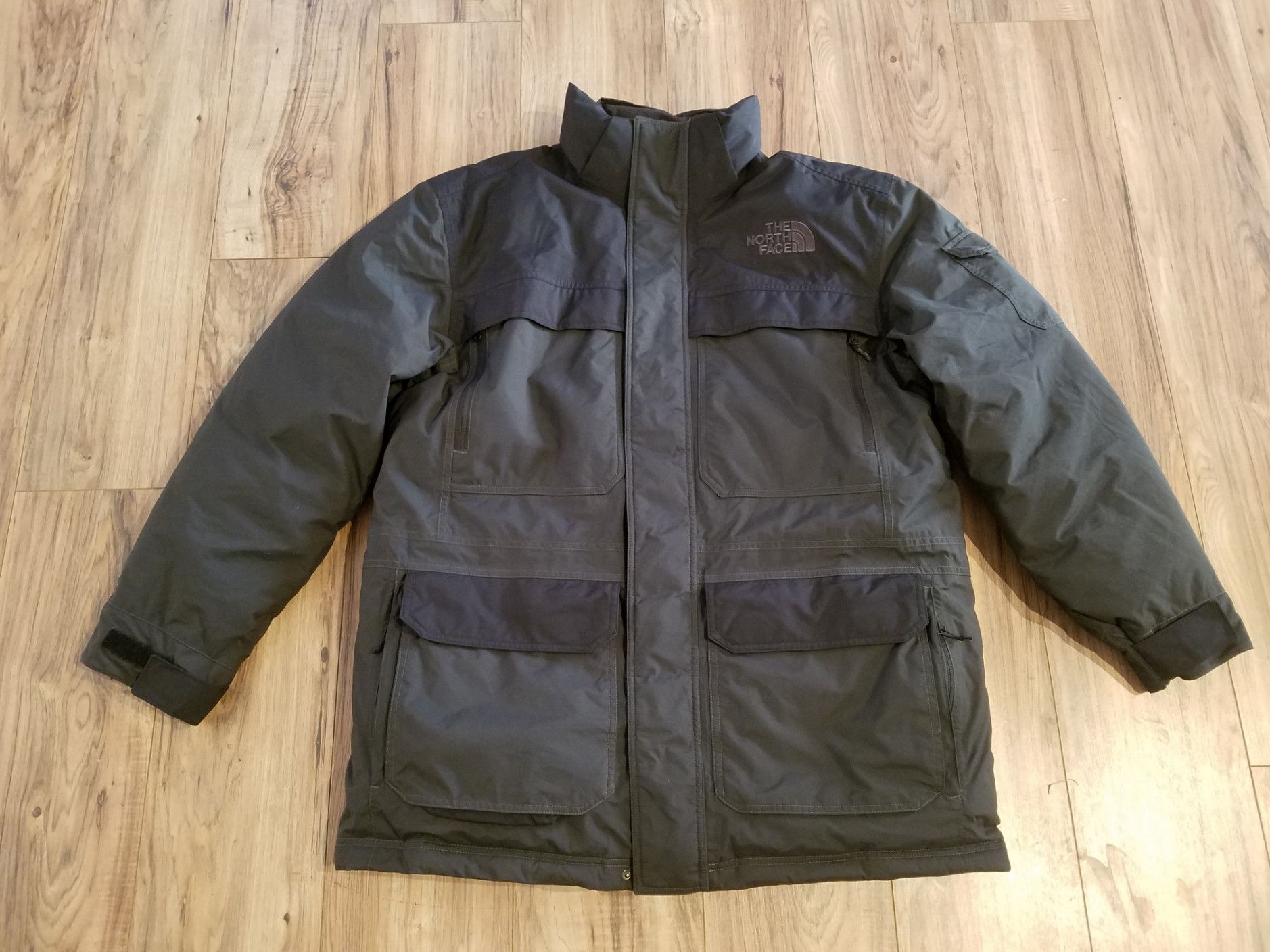 North Face Mens XL Grey Mcmurdo Parka Puffer Coat Jacket