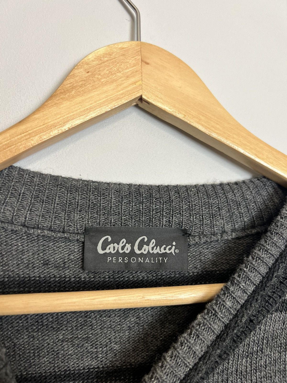 Carlo Colucci Carlo Colucci Coogi Style Rare Yellow Grey Sweater Knit Hype Size US XXL / EU 58 / 5 - 7 Thumbnail