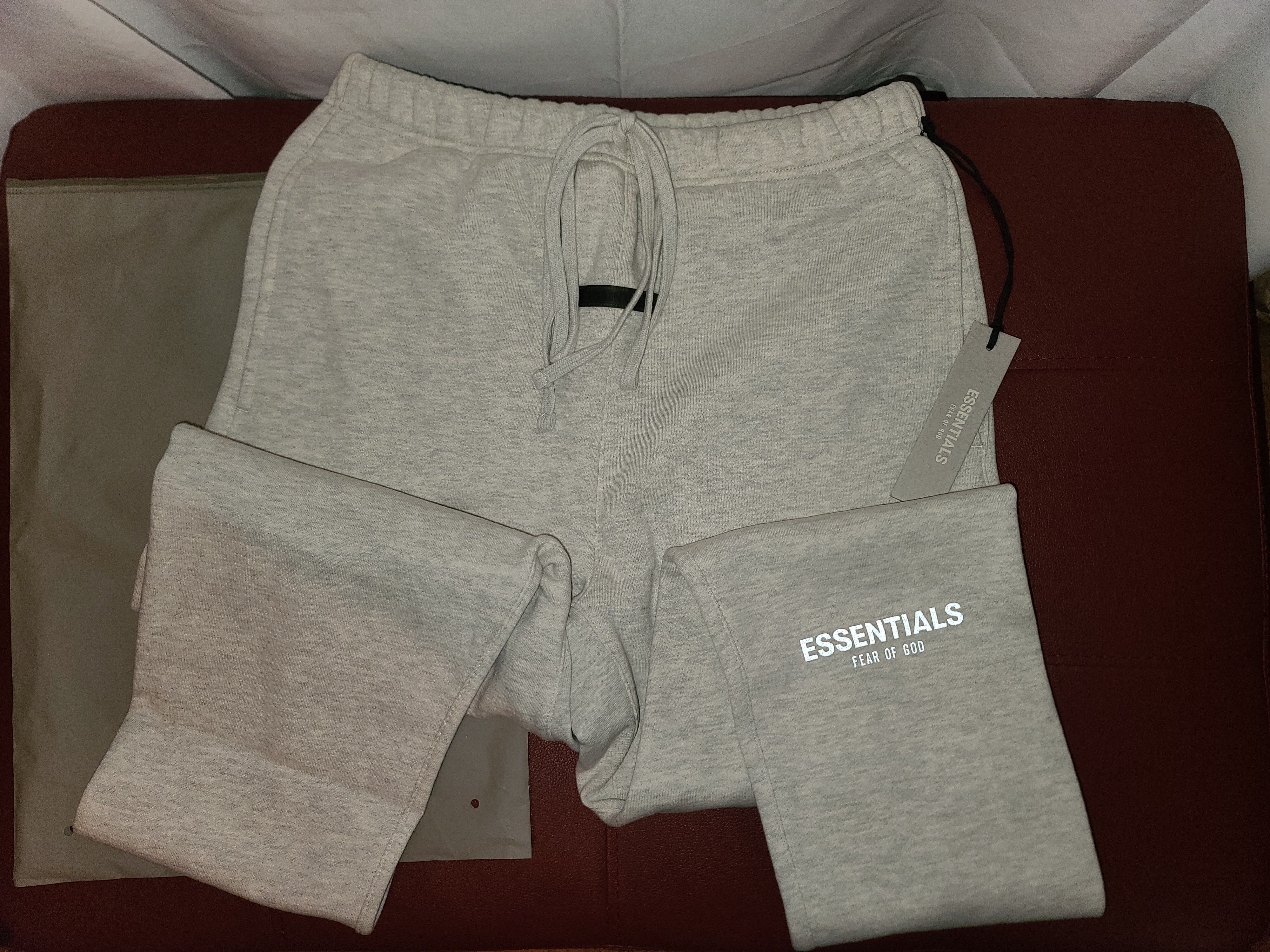 Fear of God × Pacsun Fear of god Essentials Sweatpants FW20 Oatmeal M ...