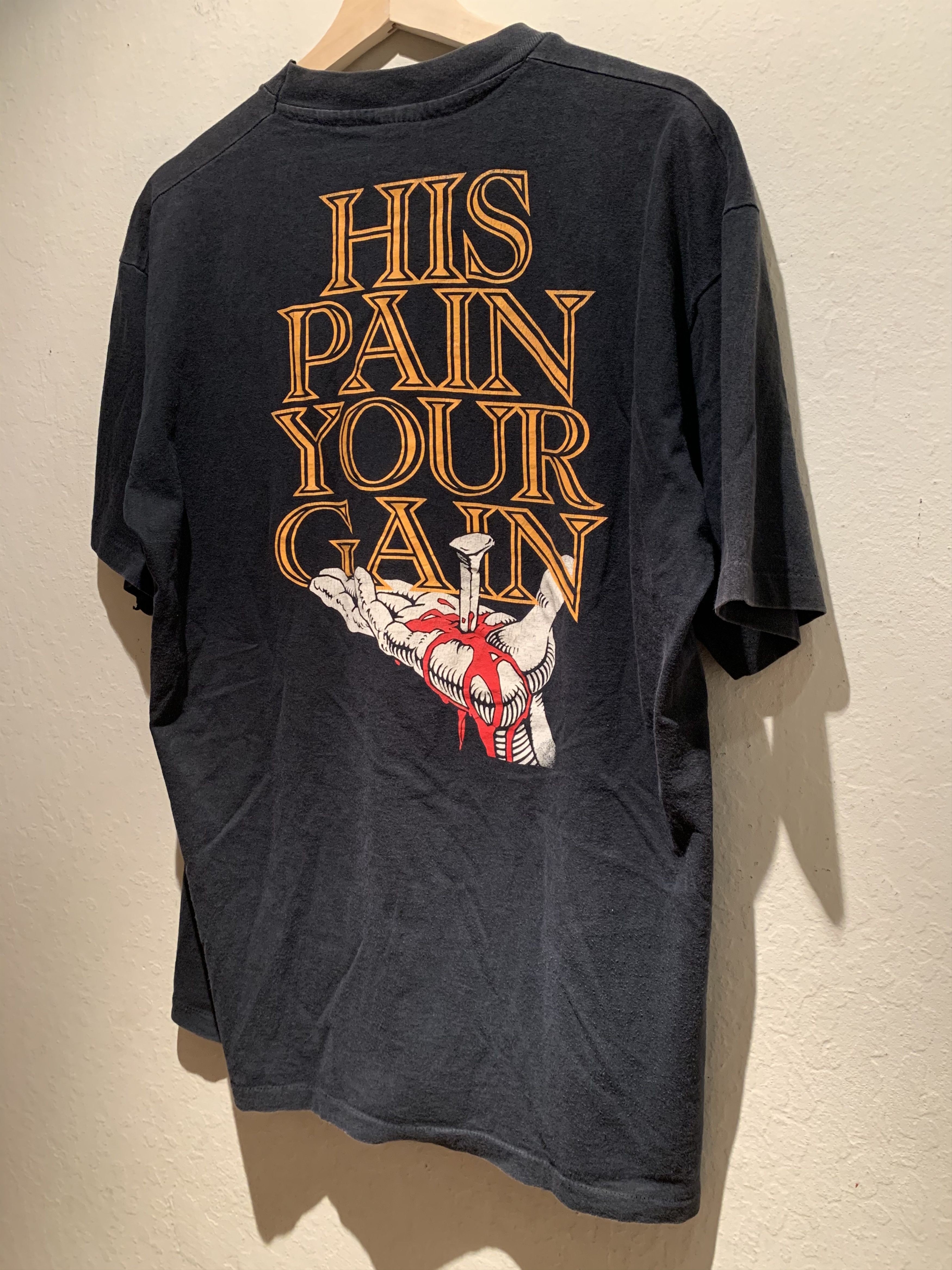 Vintage RARE 1990 Living Epistles Lords Gym Christian USA-Made Shirt Size US XL / EU 56 / 4 - 6 Thumbnail