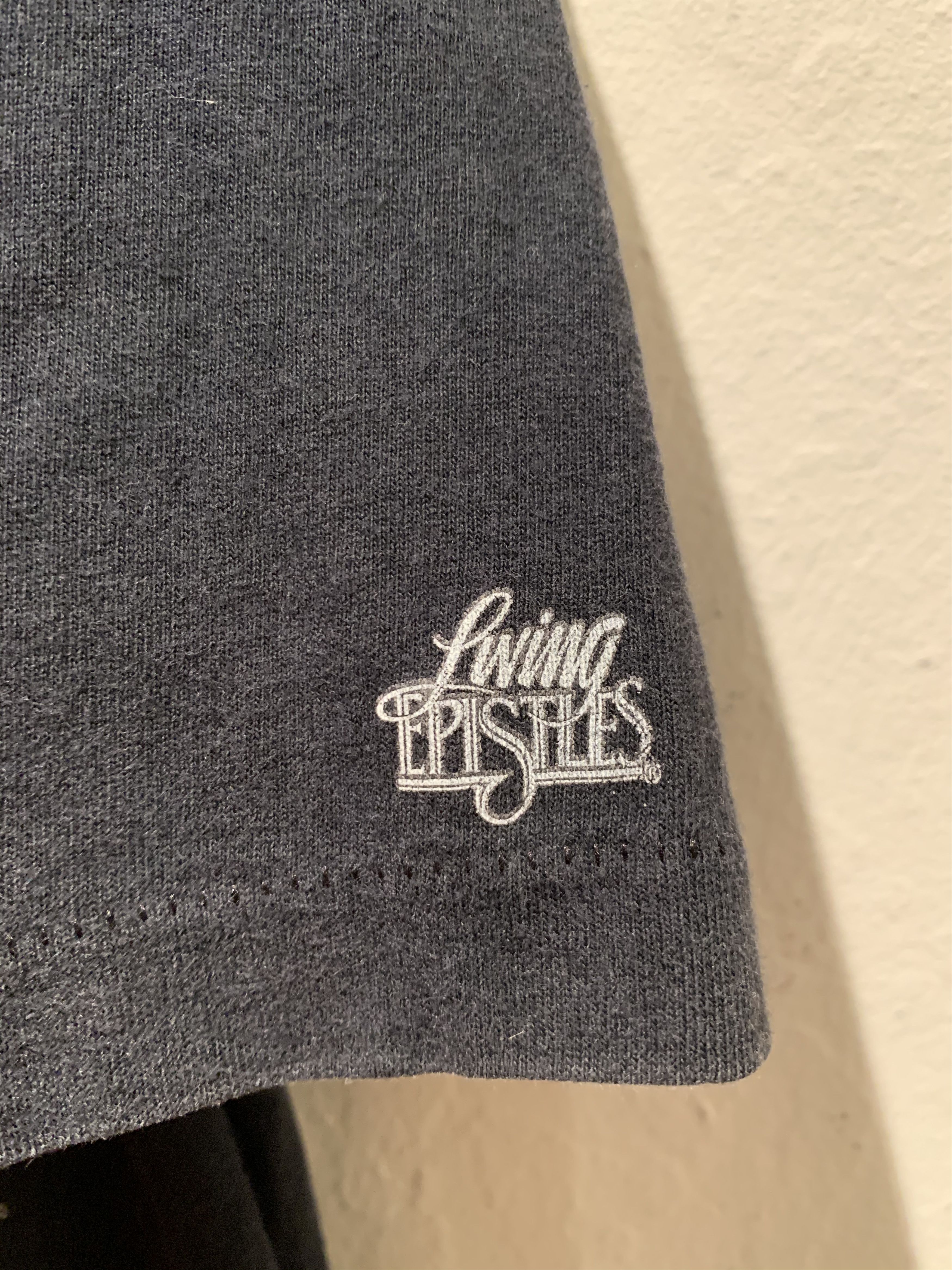 Vintage RARE 1990 Living Epistles Lords Gym Christian USA-Made Shirt Size US XL / EU 56 / 4 - 4 Thumbnail