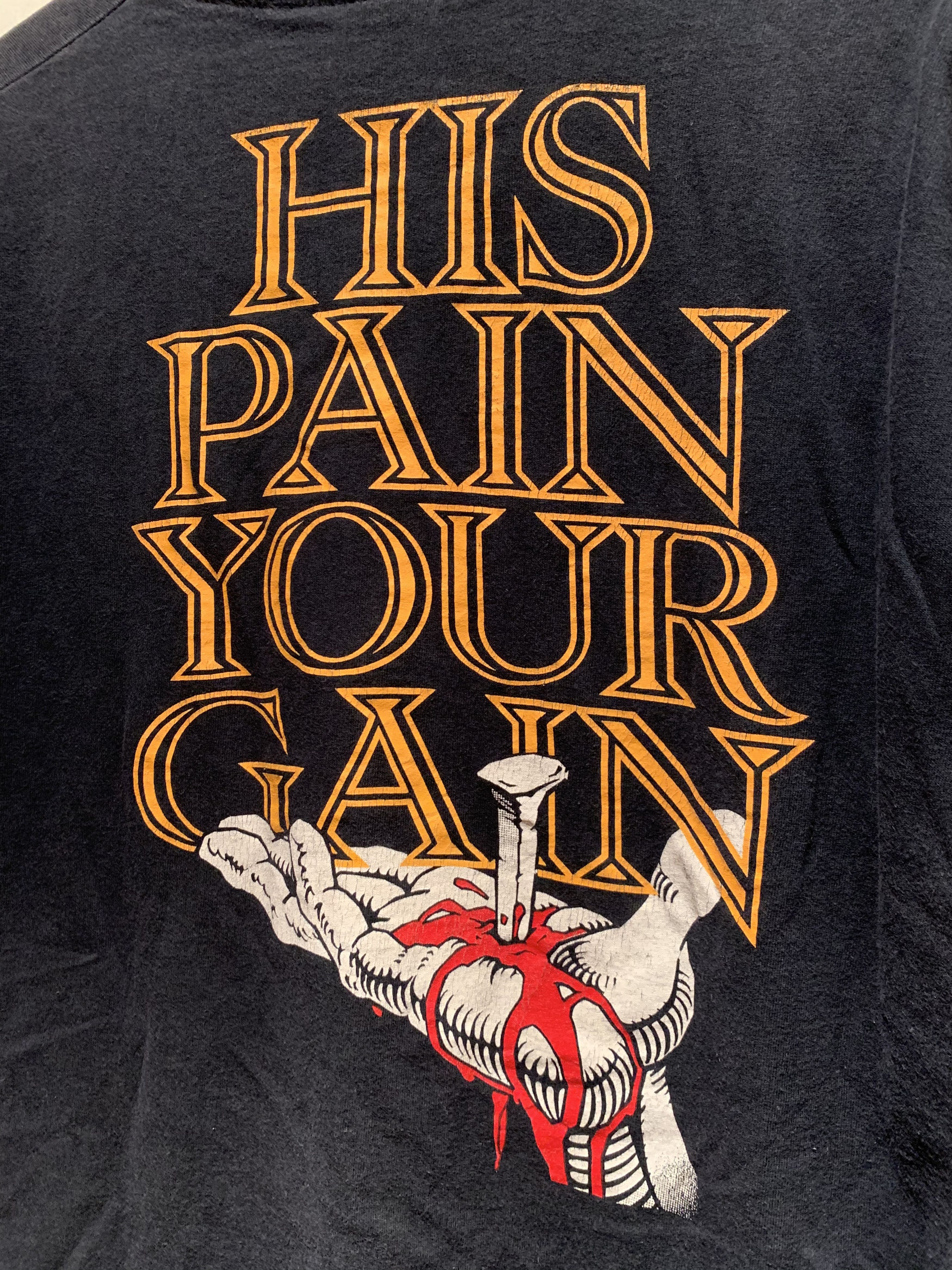 Vintage RARE 1990 Living Epistles Lords Gym Christian USA-Made Shirt Size US XL / EU 56 / 4 - 7 Thumbnail