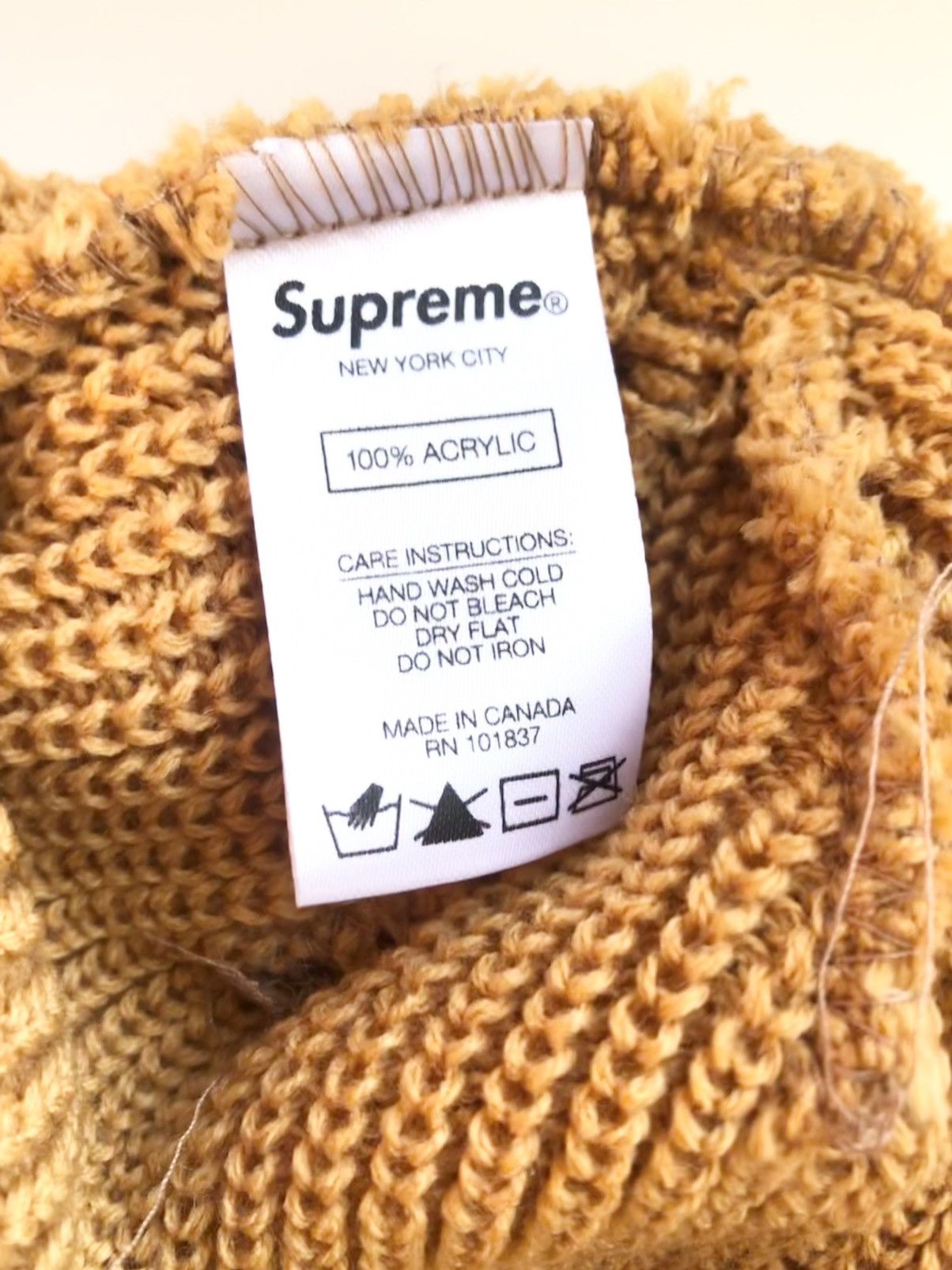 Supreme Vintage SUPREME Loose gauge beanie LIGHT BROWN Size ONE SIZE - 2 Thumbnail