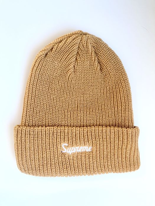 Supreme Vintage SUPREME Loose gauge beanie LIGHT BROWN | Grailed