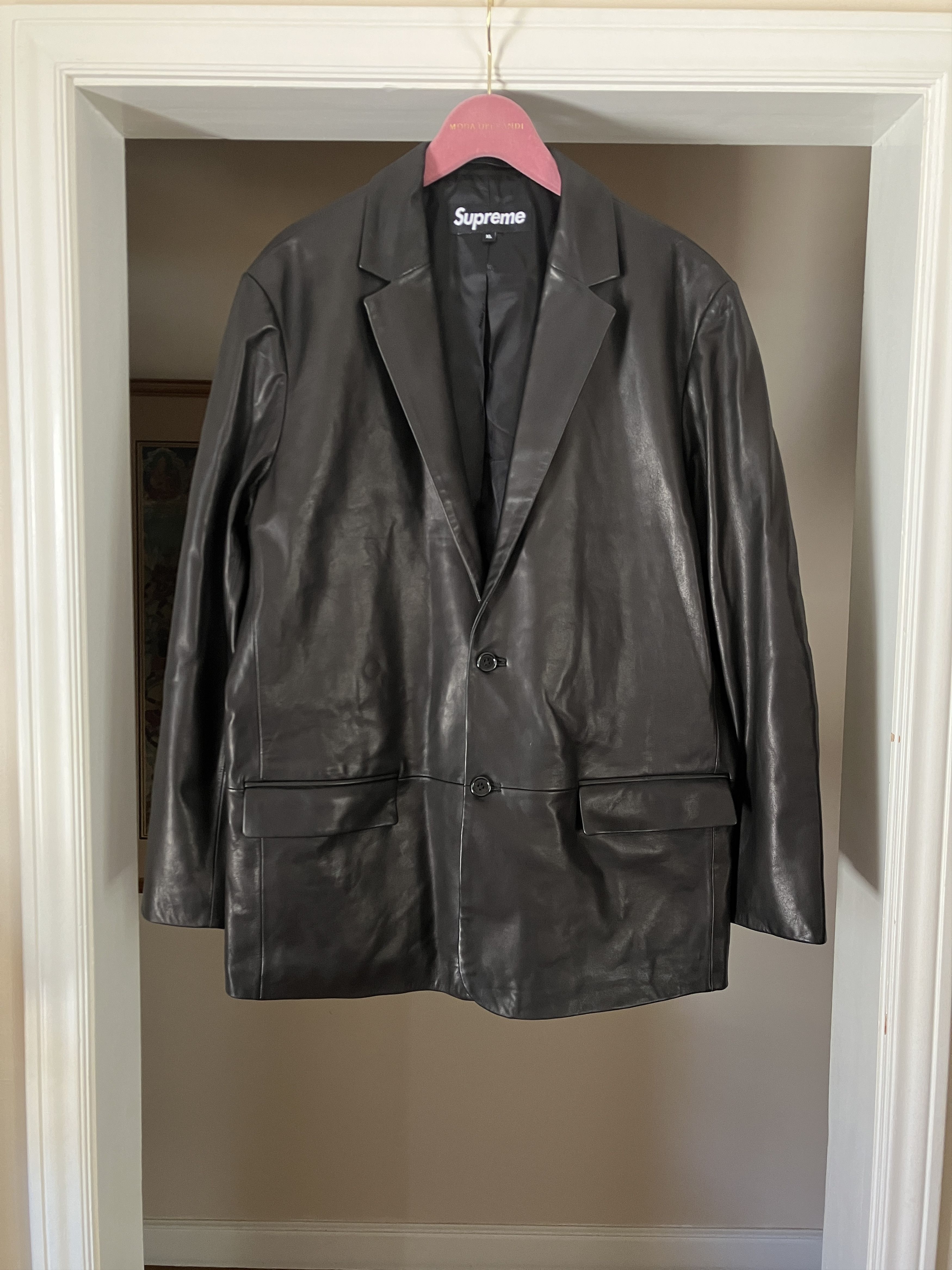 Supreme leather blazer sale