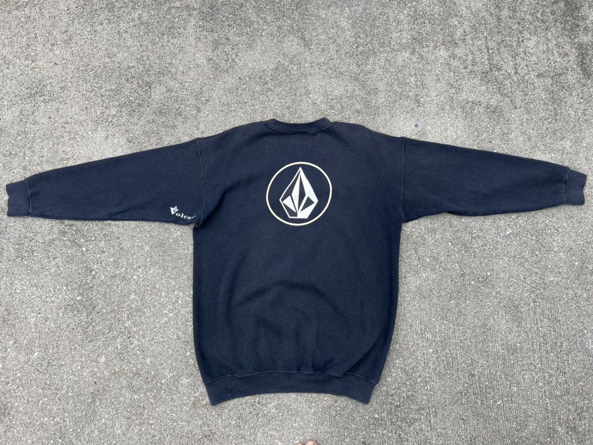 Vintage 90s Volcom Sun Fade Black Crewneck Sweatshirt