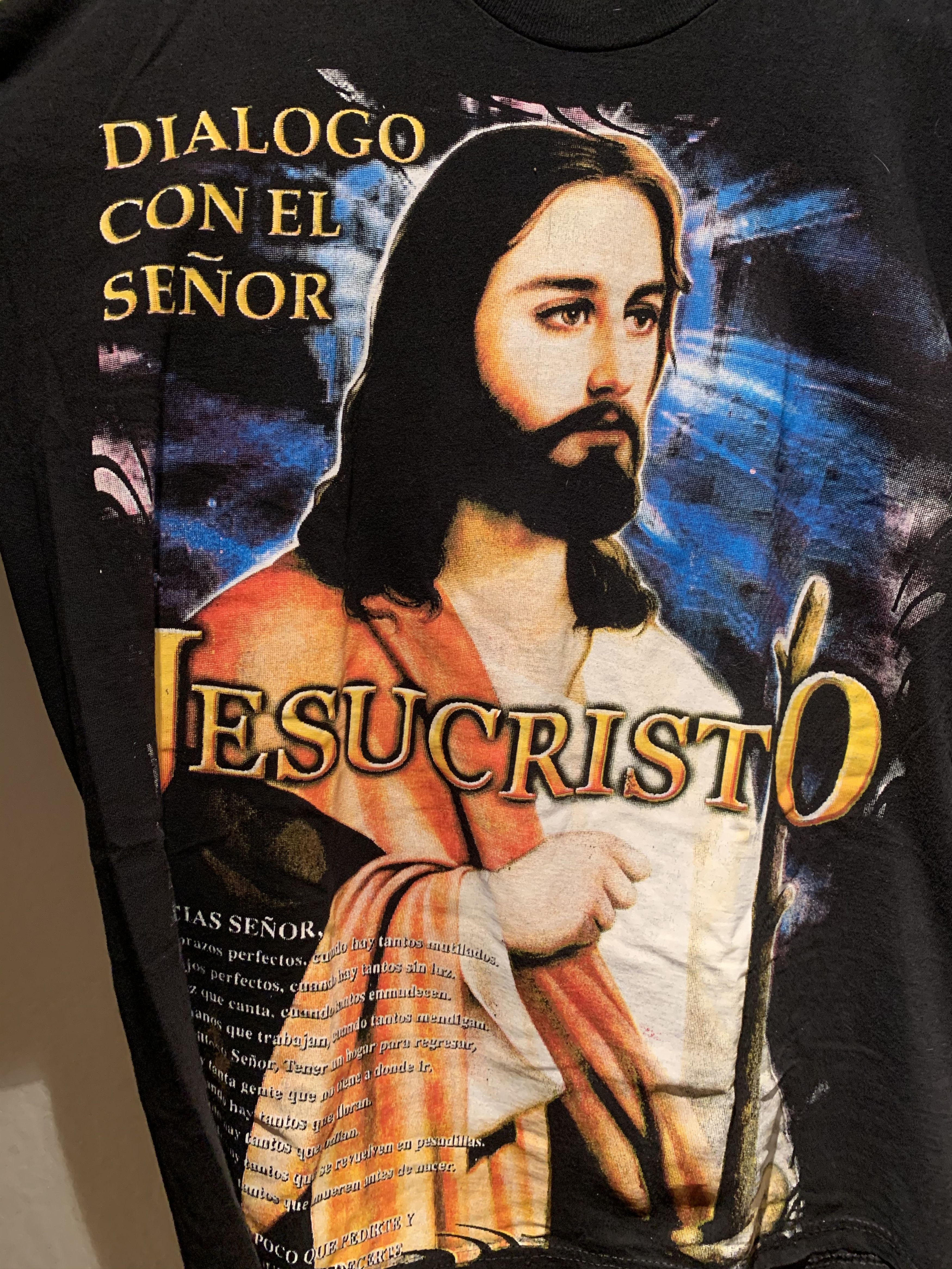 Vintage *RARE* Vintage JesuCristo Jesus Christian T-Shirt Size US L / EU 52-54 / 3 - 2 Thumbnail