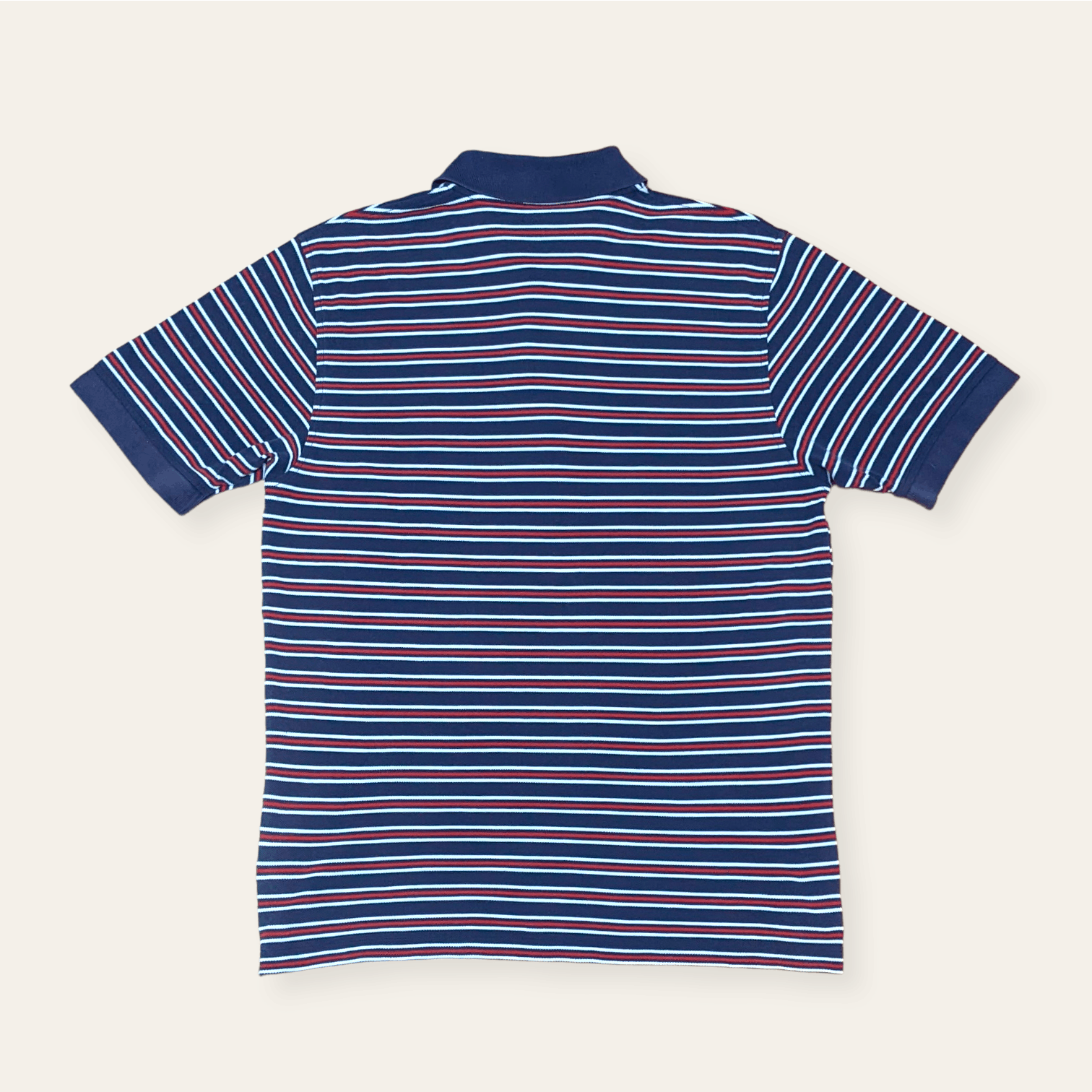 Nike × Vintage Vintage Nike Small Swoosh Striped Polo T shirt Size US M / EU 48-50 / 2 - 3 Thumbnail