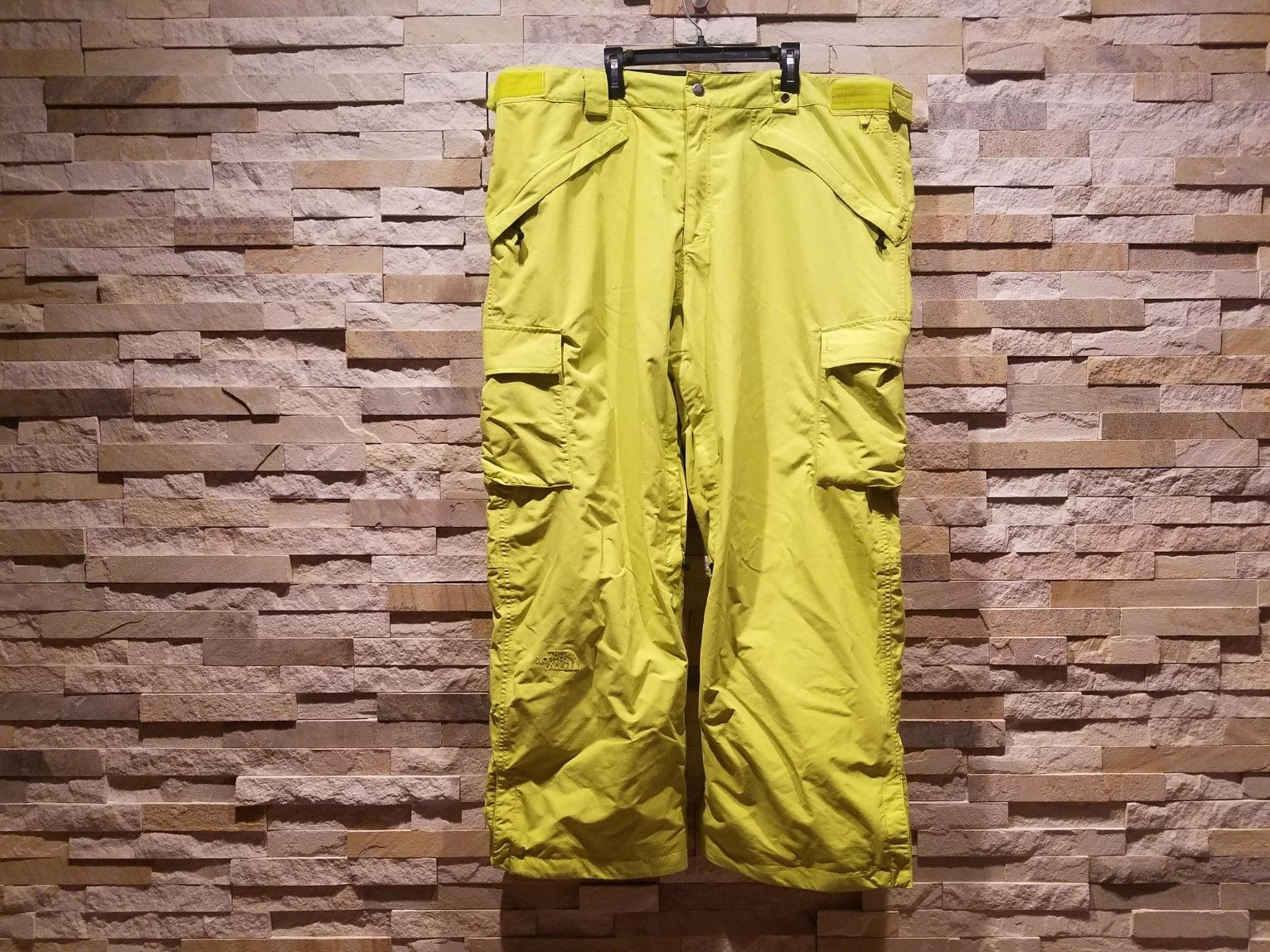 image of The North Face North Face Mens Neon Green Ski Snowboard Snow Pants Bib (Size 2XL)