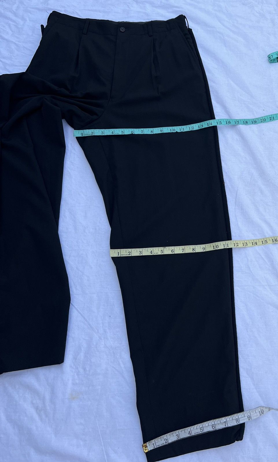 Comme des Garcons Homme Vintage 1996 CDGH Side Strap Baggy Black Wool Trouser Pant Size US 31 - 18 Thumbnail