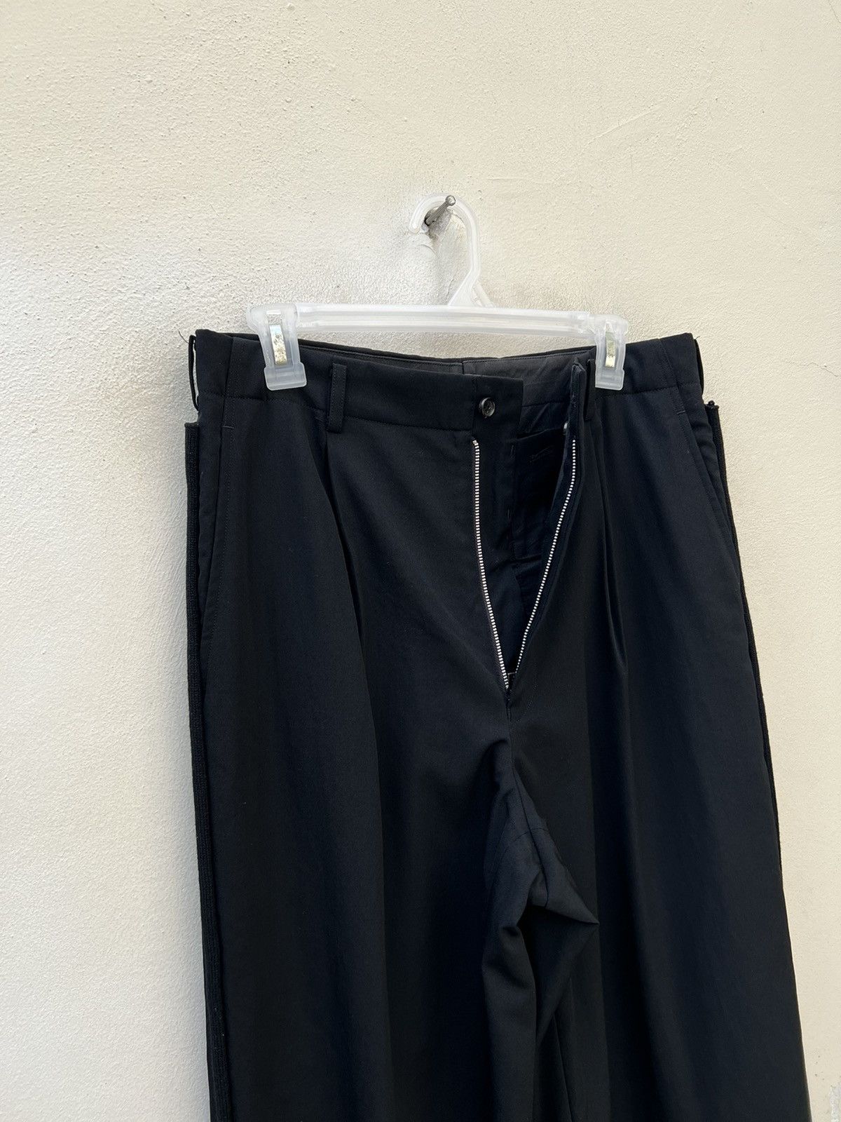 Comme des Garcons Homme Vintage 1996 CDGH Side Strap Baggy Black Wool Trouser Pant Size US 31 - 3 Thumbnail
