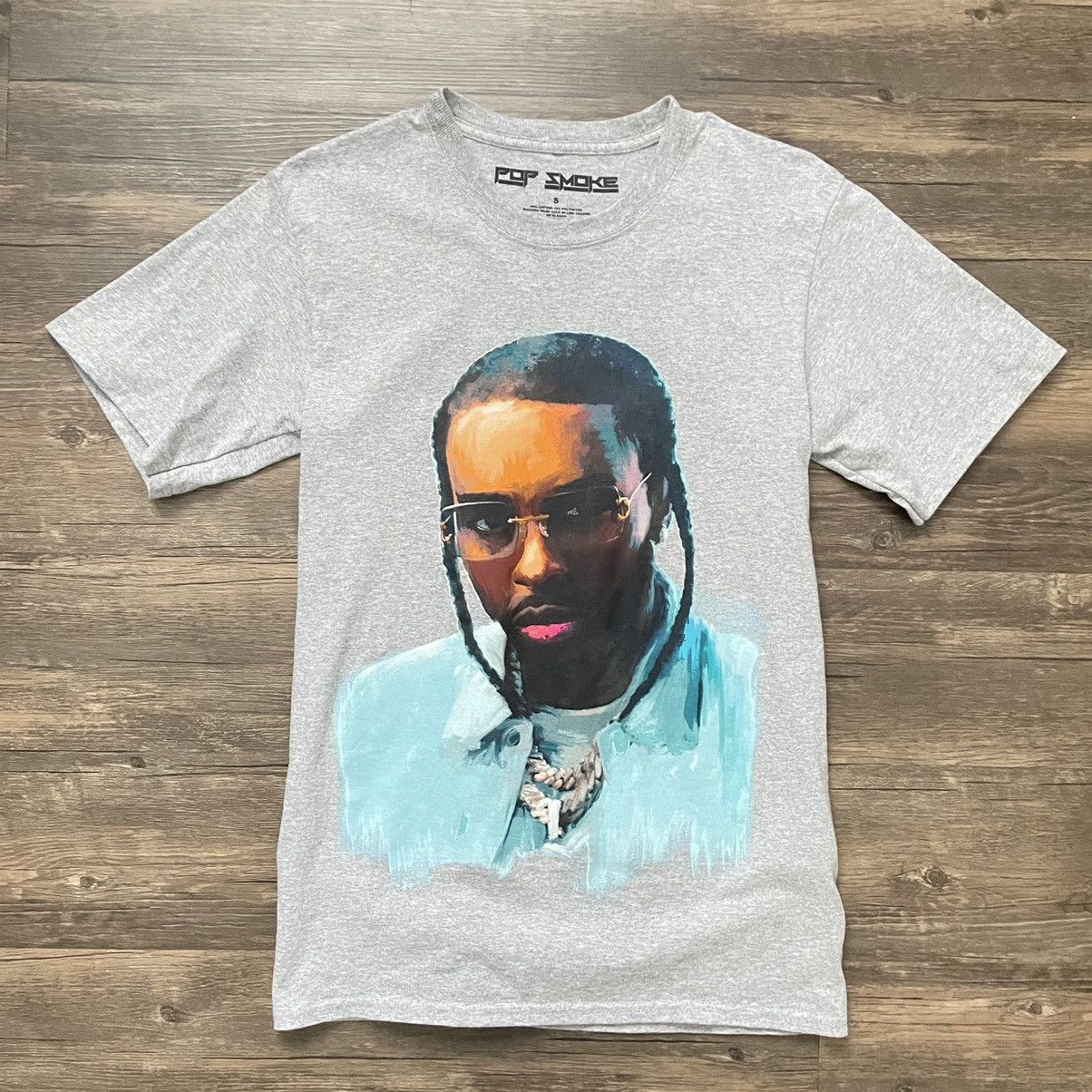Pop Smoke King Of New York Memorial Portrait T-Shirt Small