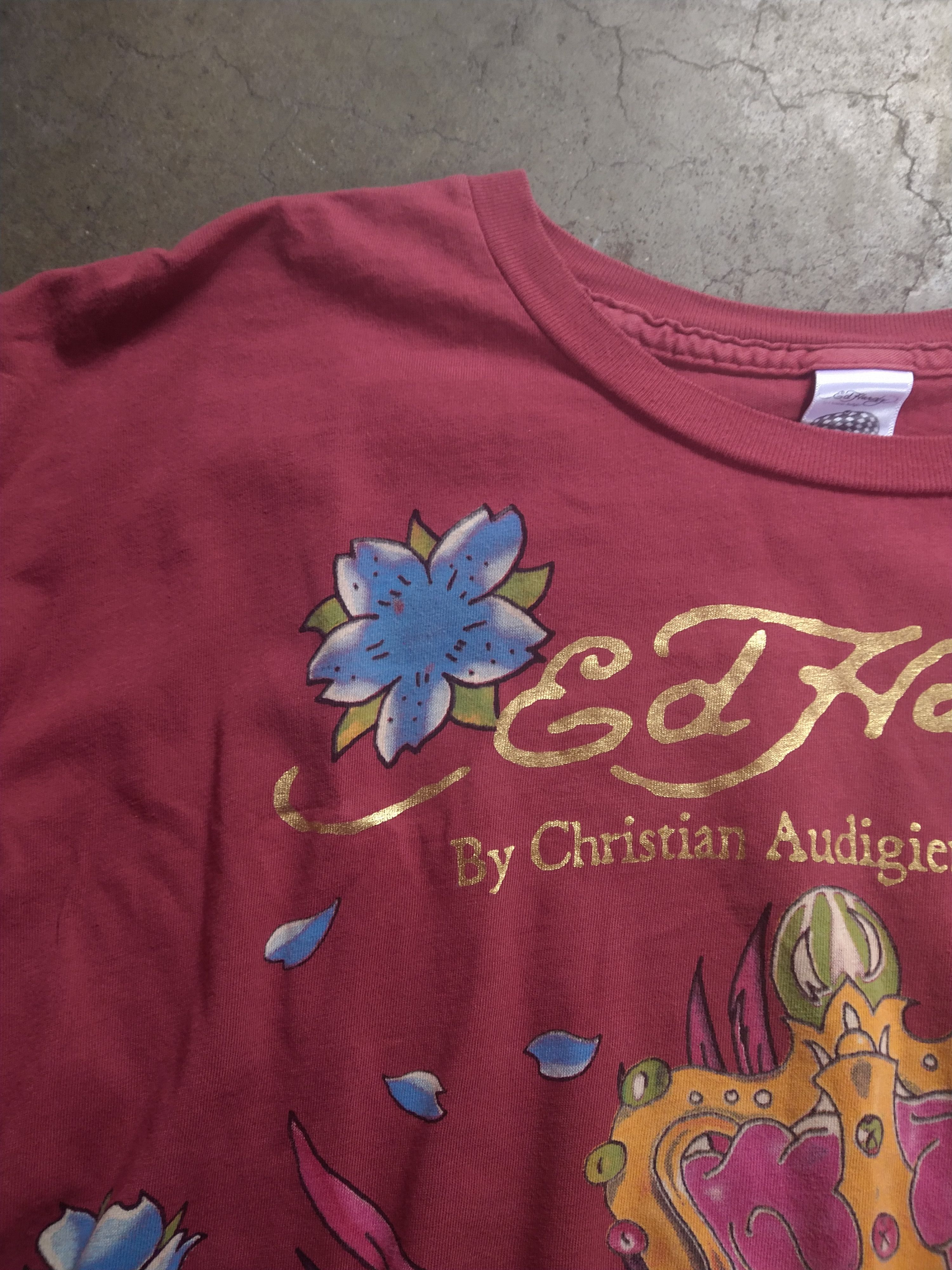 Christian Audigier Ed Hardy Tshirt Men's Size 2XL XXL Red Skull Snake Dagger Size US XXL / EU 58 / 5 - 2 Thumbnail