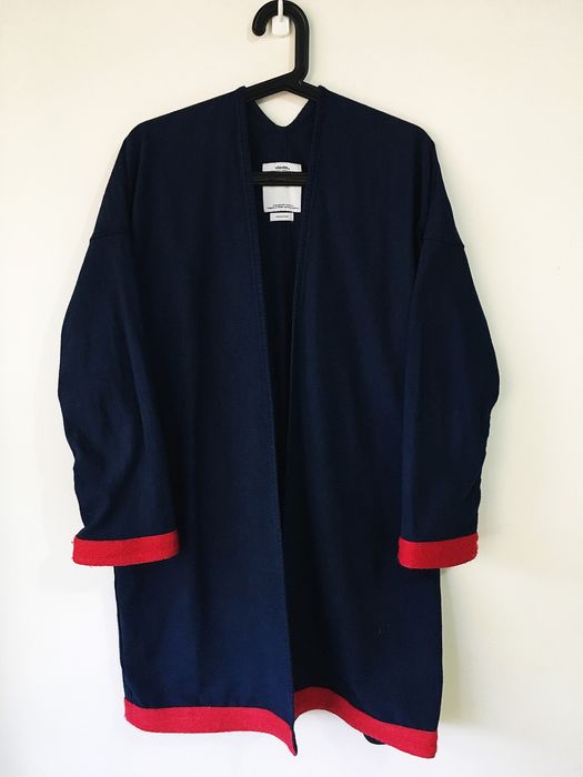 Visvim Sanjuro Coat (Brushed Flannel) in Indigo | Grailed