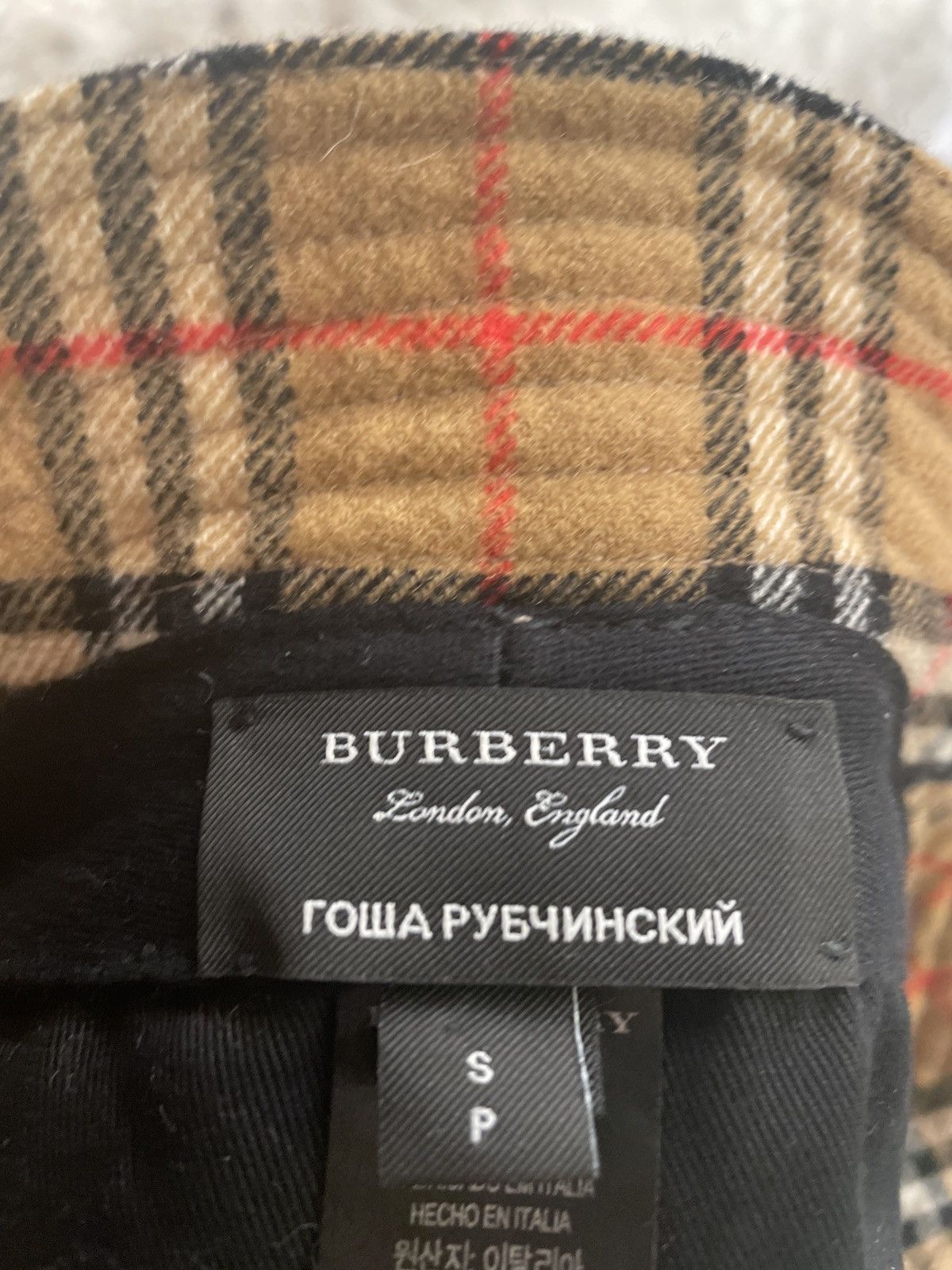 Burberry × Gosha Rubchinskiy Burberry Bucket Hat X Gosha Rubchinskiy Collab Size ONE SIZE - 3 Thumbnail