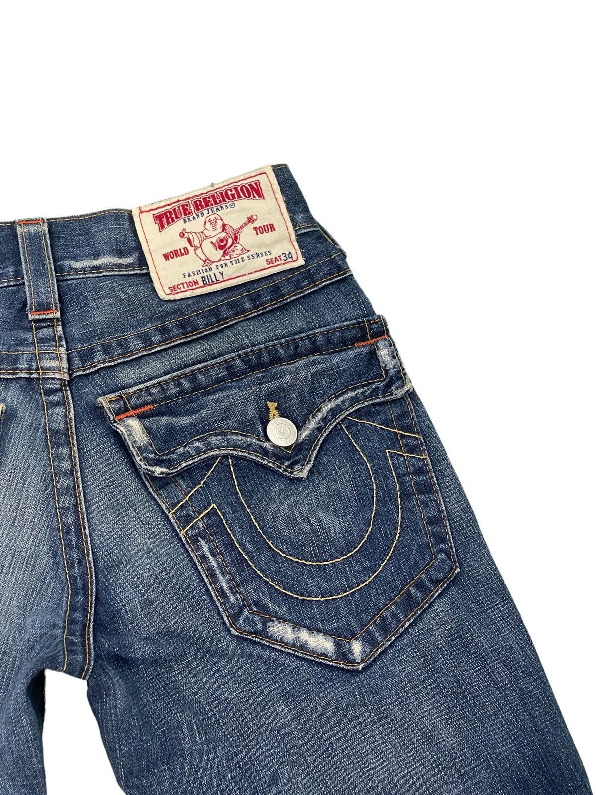 Japanese Brand Flare Jeans True Religion USA Low Rise Boot Cut Denim 30🟦 Size US 29 - 21 Thumbnail