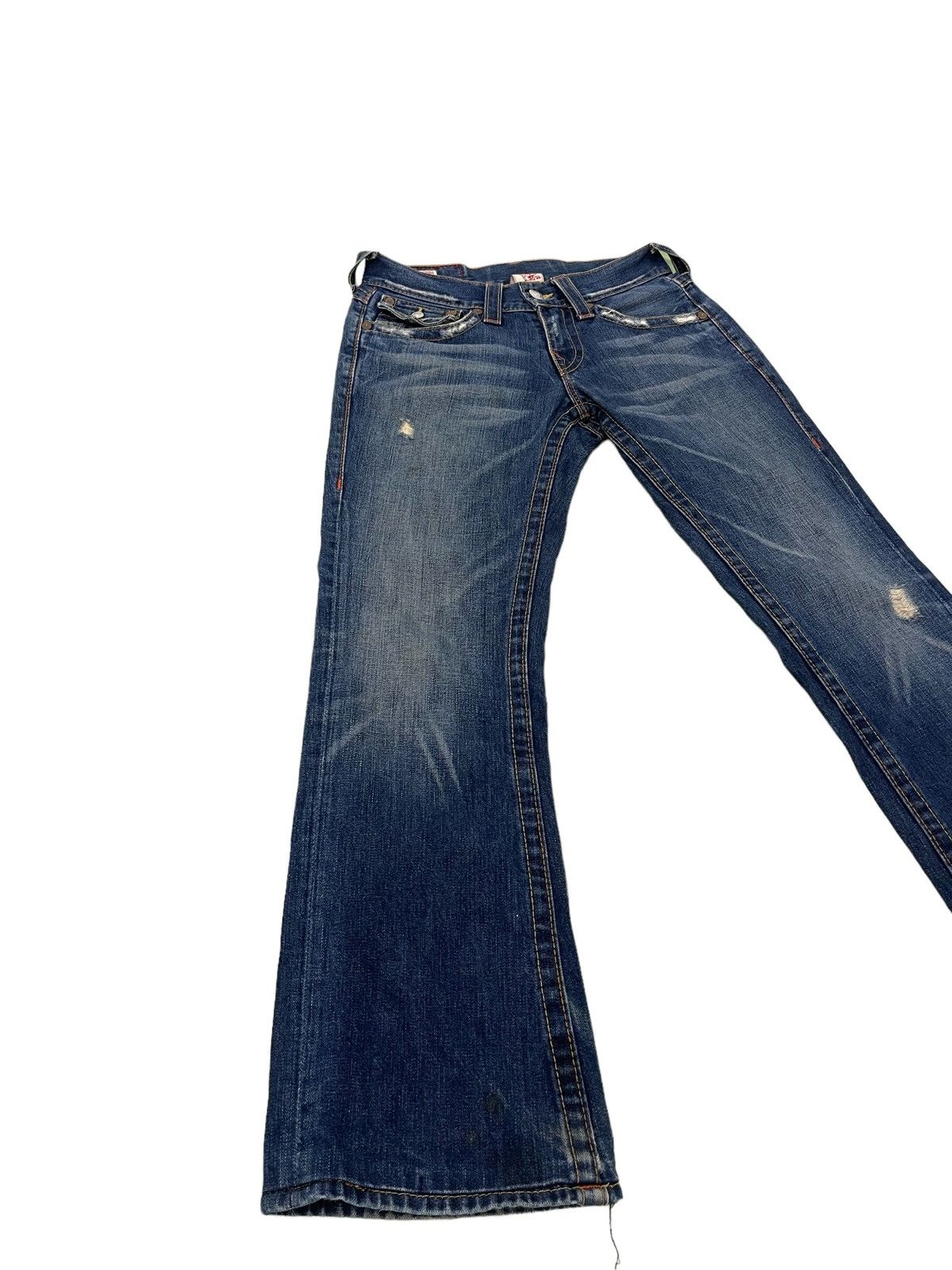 Japanese Brand Flare Jeans True Religion USA Low Rise Boot Cut Denim 30🟦 Size US 29 - 1 Thumbnail