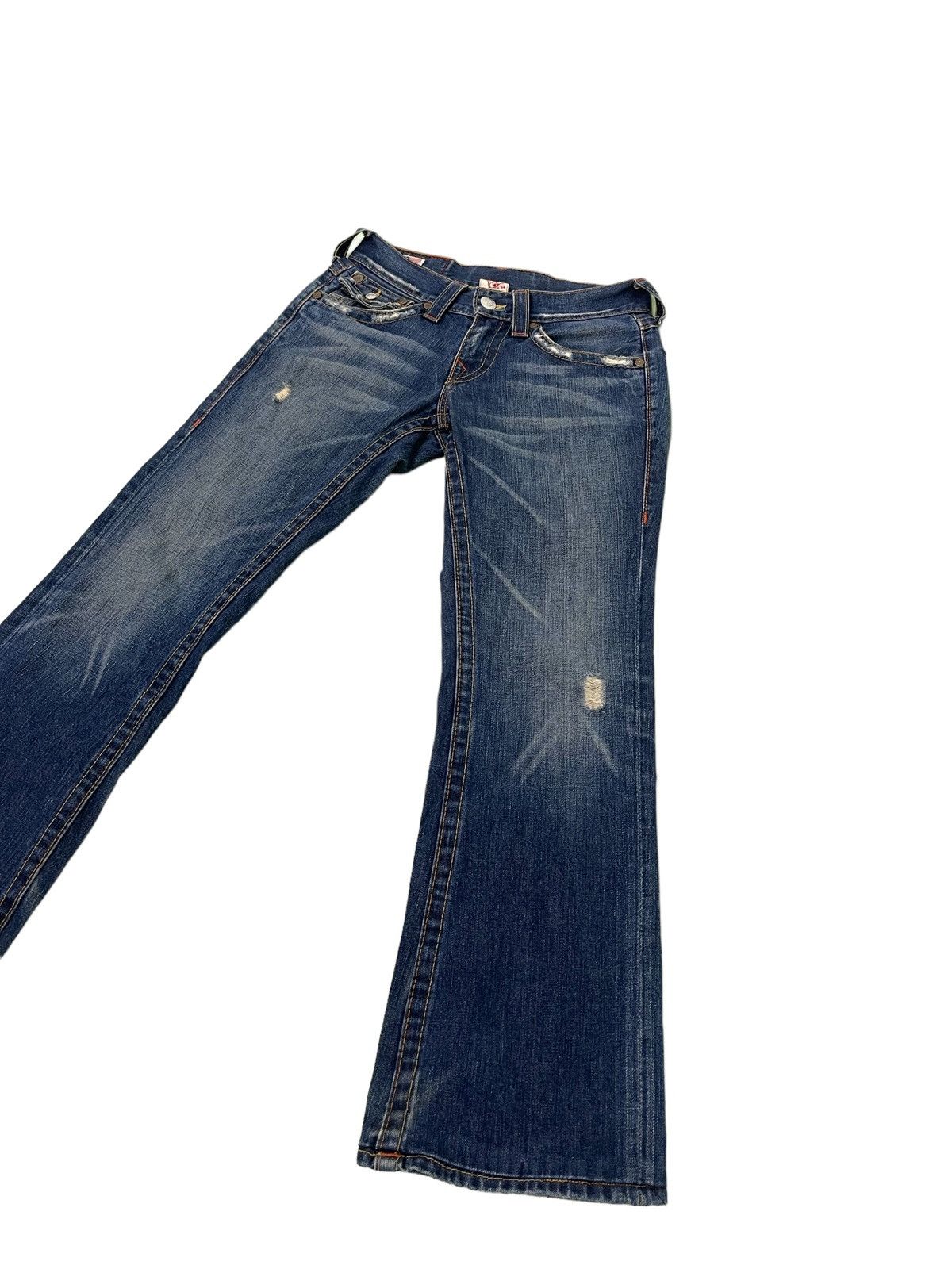 Japanese Brand Flare Jeans True Religion USA Low Rise Boot Cut Denim 30🟦 Size US 29 - 3 Thumbnail