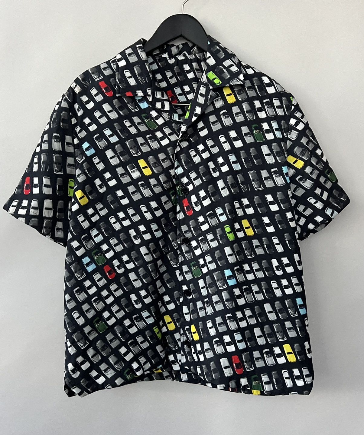 Bottega Veneta Car-print Padded Shirt Sleeve Shirt