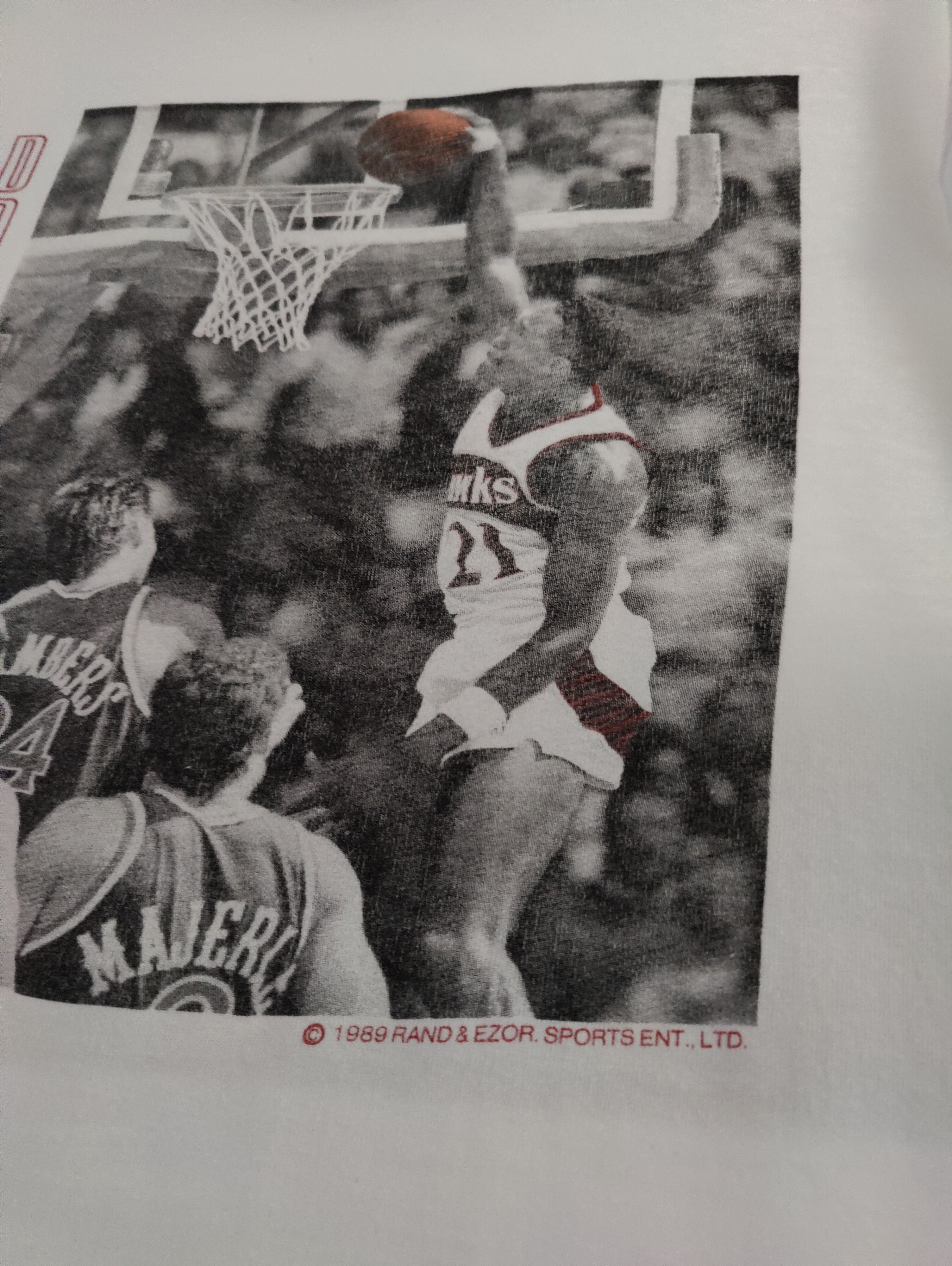 Fruit Of The Loom × NBA (Rare) 1989 Dominique Wilkins, Atlanta Hawks Size US L / EU 52-54 / 3 - 6 Thumbnail