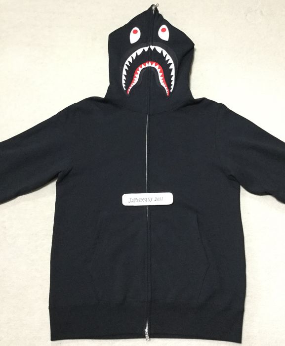 Bape half store zip shark hoodie