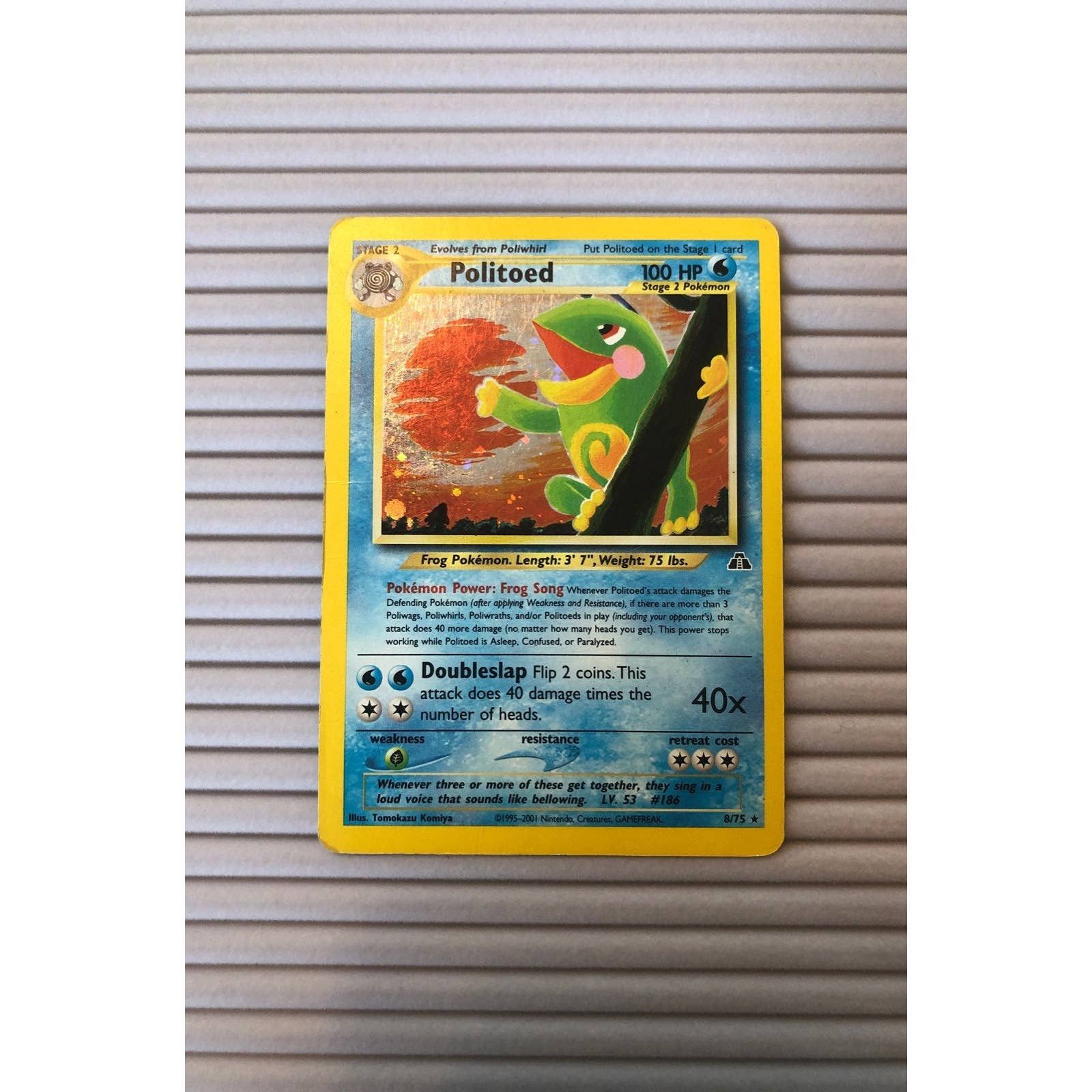 Pokemon Holographic politoed card | Grailed