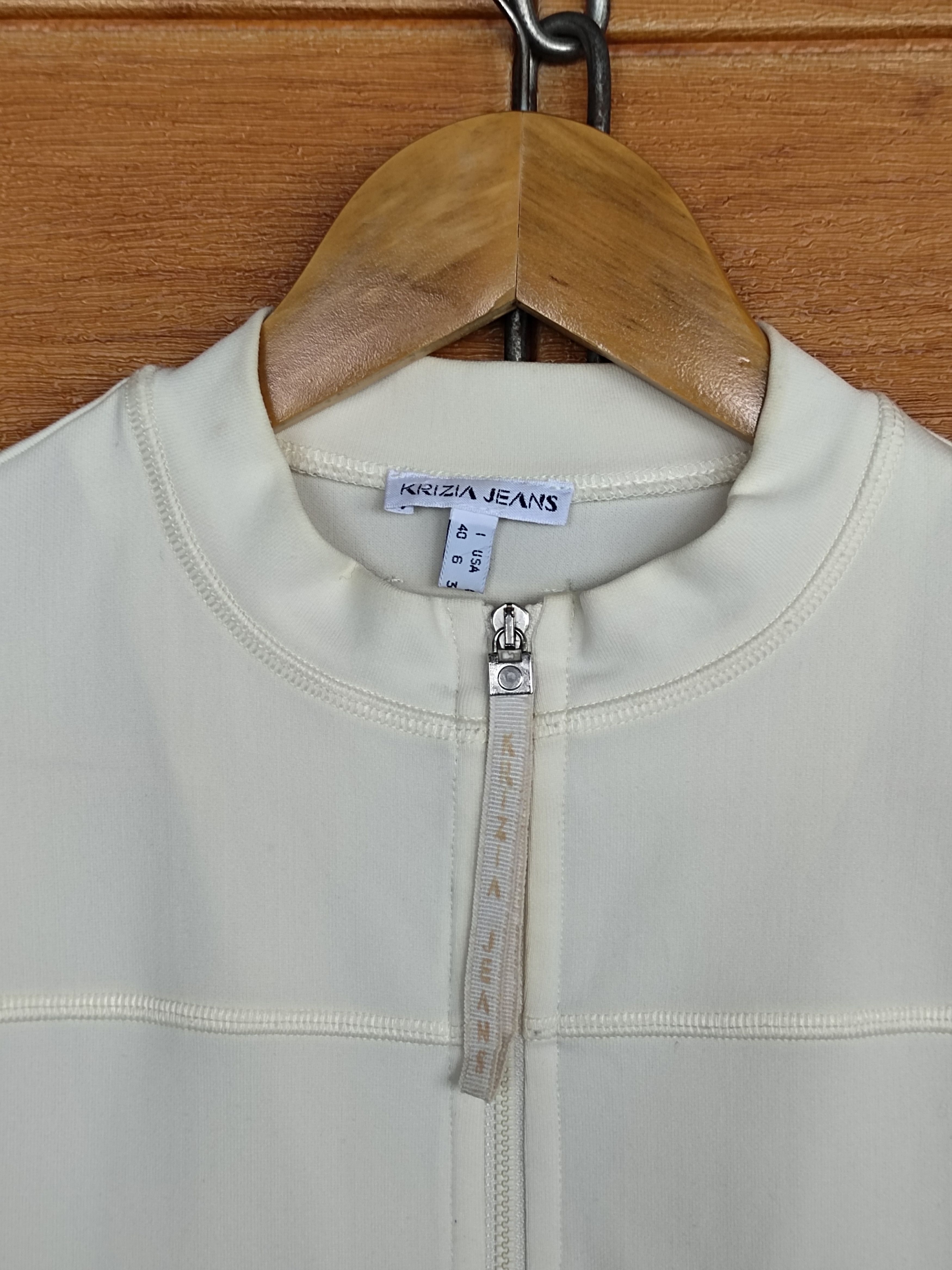 Krizia Krizia Jeans Stretchable Cream Sweater Women Size S / US 4 / IT 40 - 2 Thumbnail