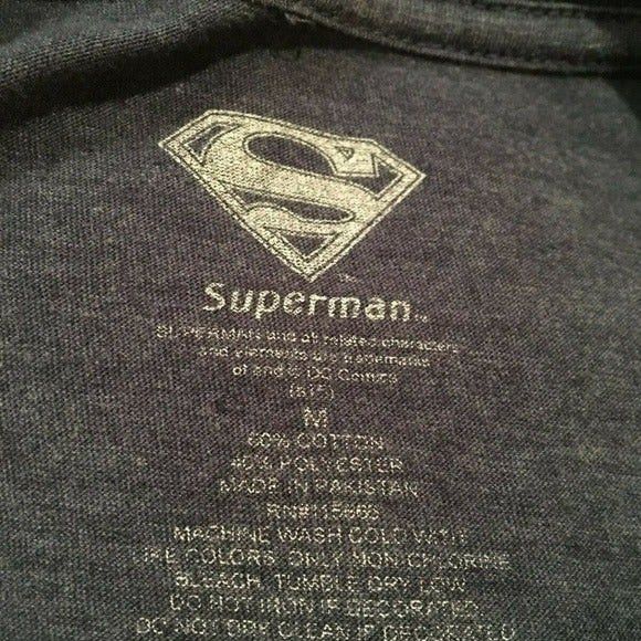 DC Comics Mens DC Comics Superman Logo Design Size Medium T-Shirt Size US M / EU 48-50 / 2 - 5 Thumbnail