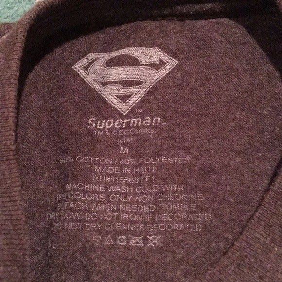 DC Comics Gray Superman Logo T-Shirt Size US M / EU 48-50 / 2 - 4 Thumbnail