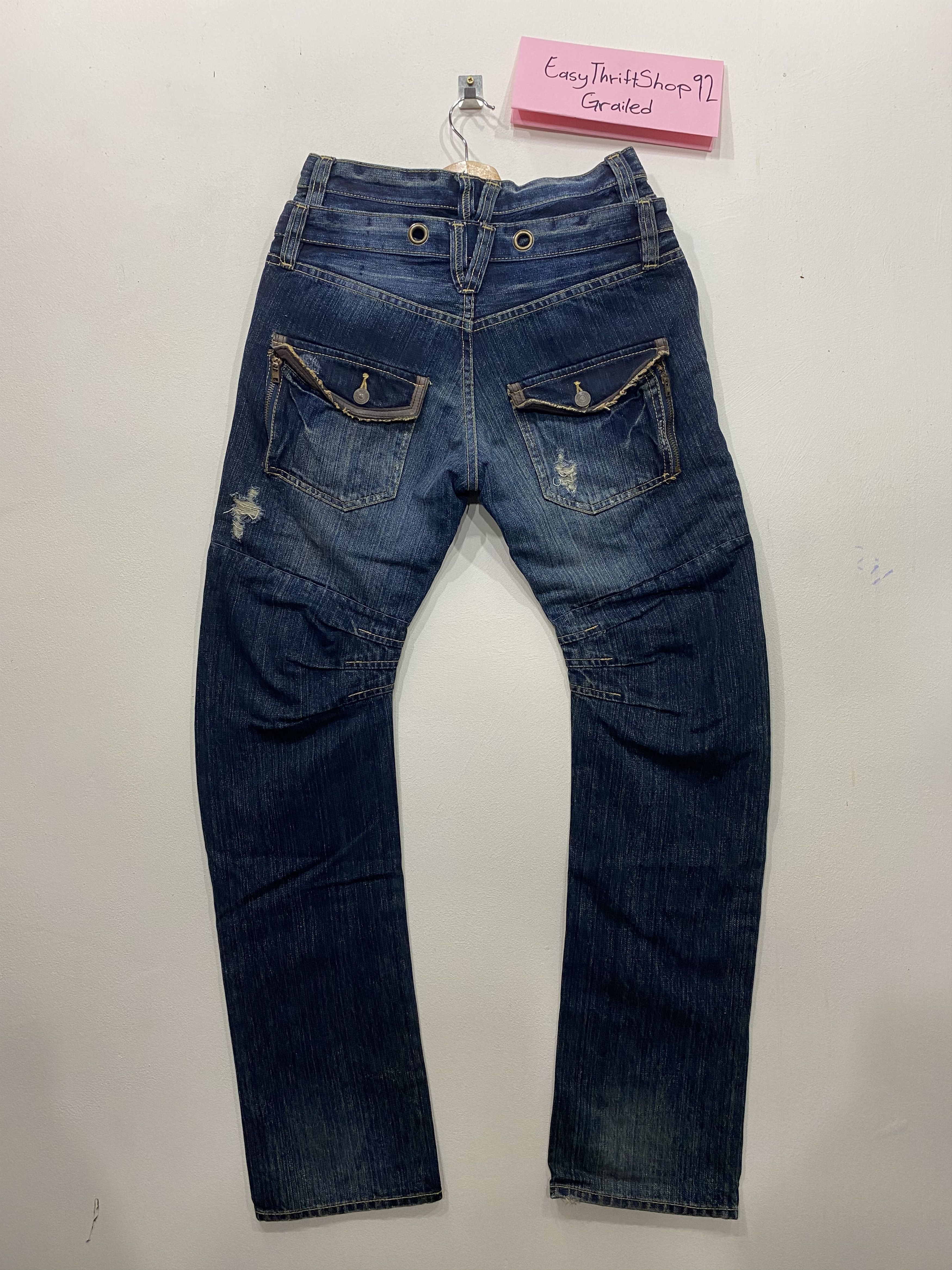 Japanese Brand OFFER YOUR PRICE🔥double waist punk design jeans Size US 30 / EU 46 - 2 Thumbnail
