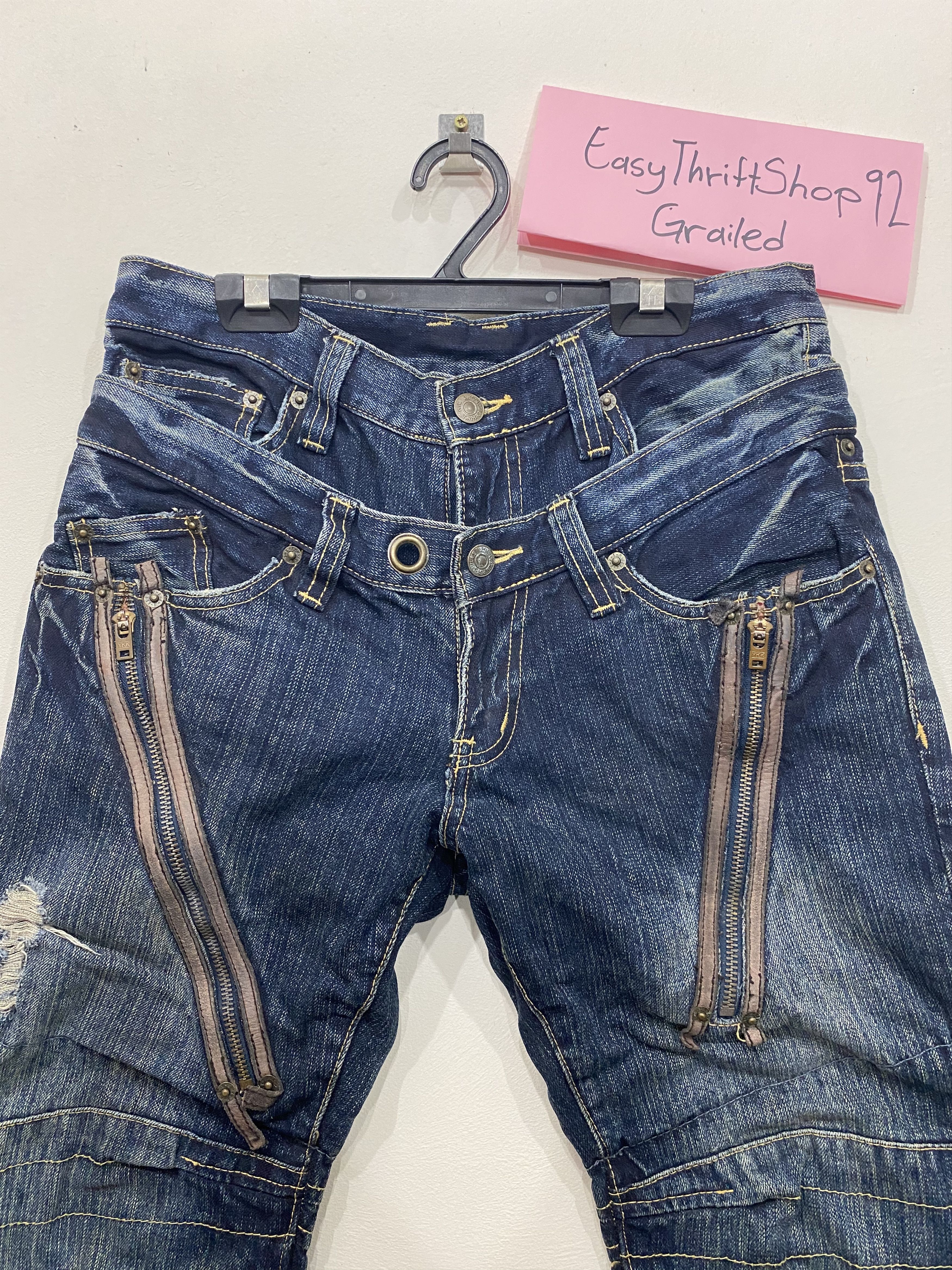 Japanese Brand OFFER YOUR PRICE🔥double waist punk design jeans Size US 30 / EU 46 - 16 Thumbnail