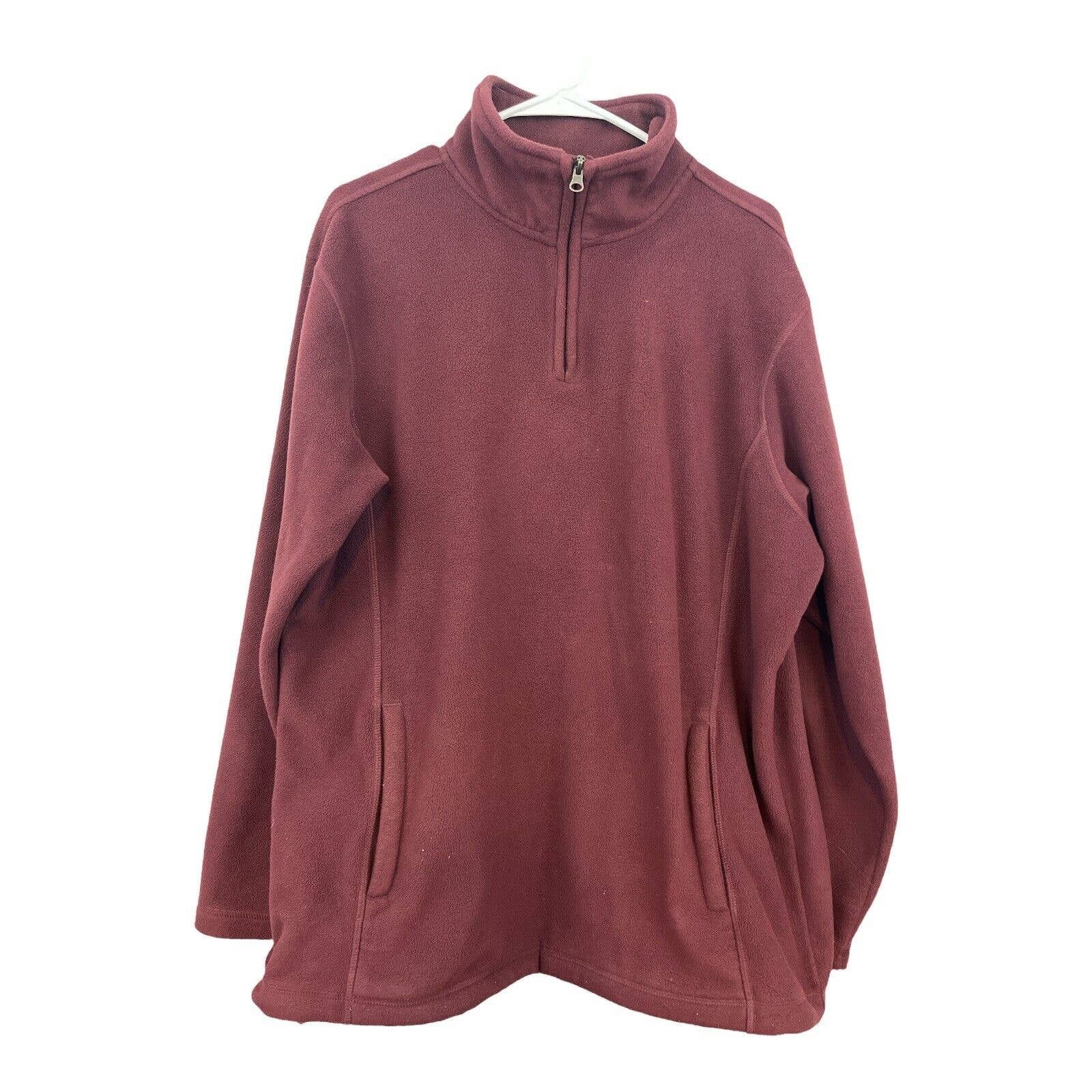 Croft & Barrow Croft & Barrow 1/4 Zip Sweater Large Mens Burgundy Mock ...